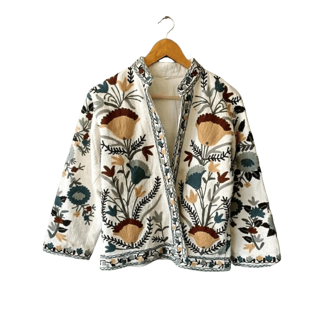 Handmade TNT Suzani Jacket, Winter jacket, quilted jacket Size L / US 10 / IT 46 - 1 Thumbnail