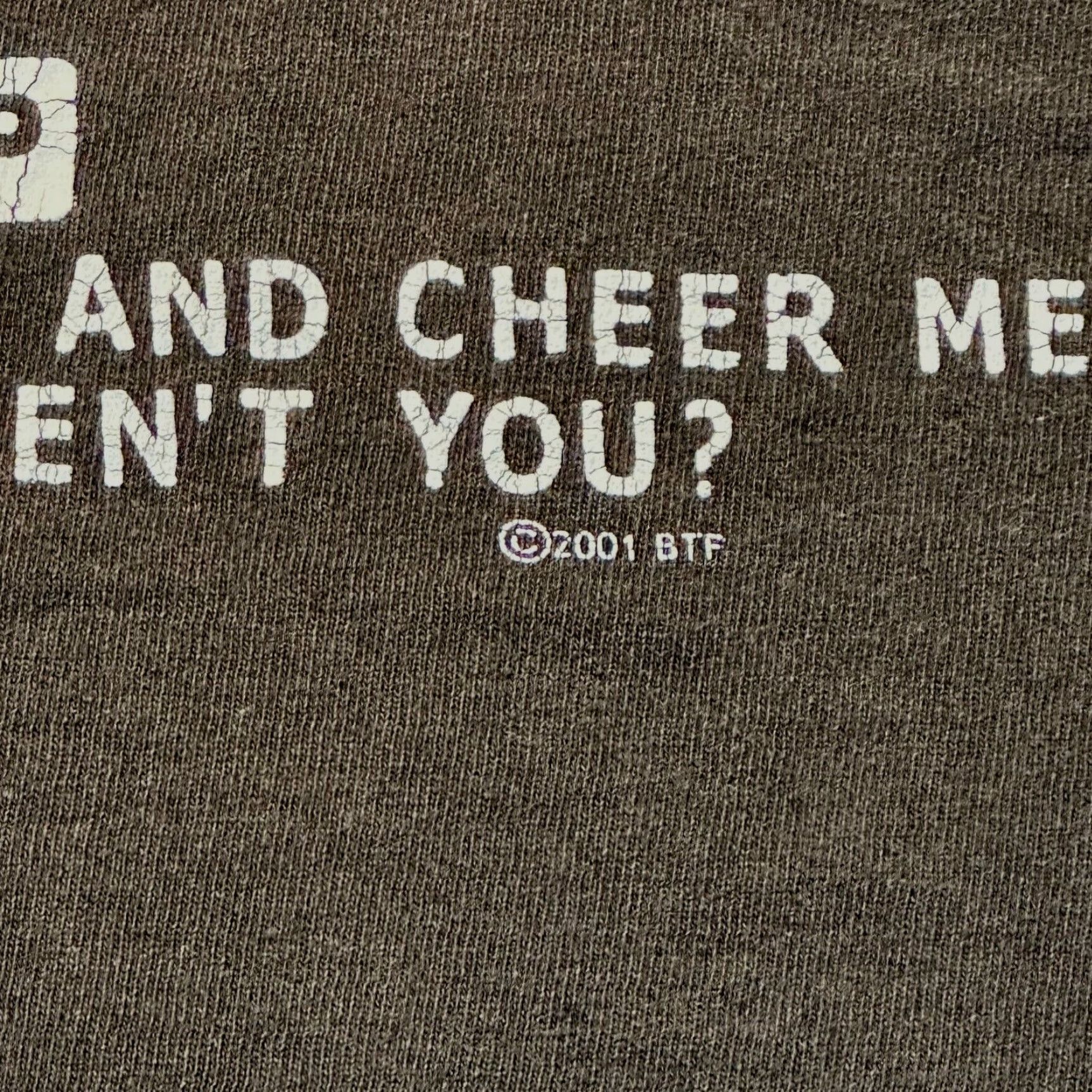Vintage VTG 2001 Mens Large Y2K Funny Sarcasm Tee Oh Crap Youre Going Try To Cheer Me Up Size US L / EU 52-54 / 3 - 4 Thumbnail