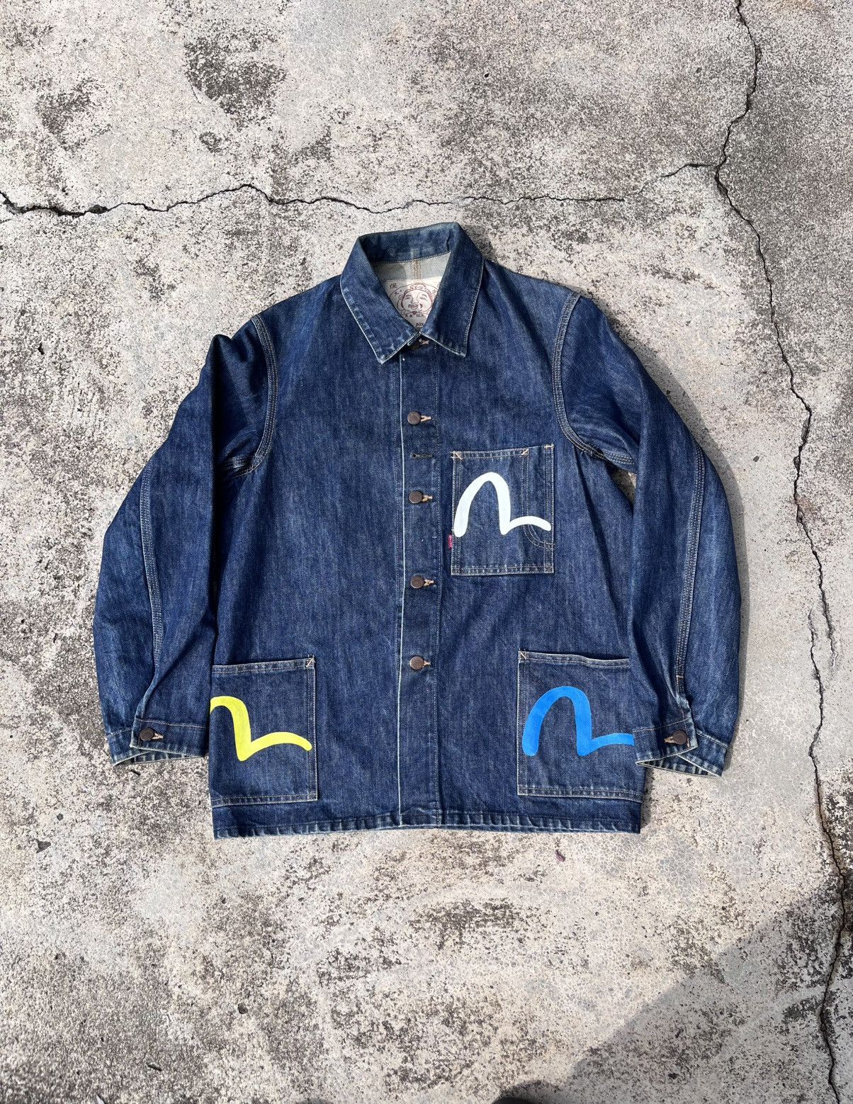 Evisu Evisu Multicolor Workwear Denim Jacket Size US M / EU 48-50 / 2 - 5 Thumbnail