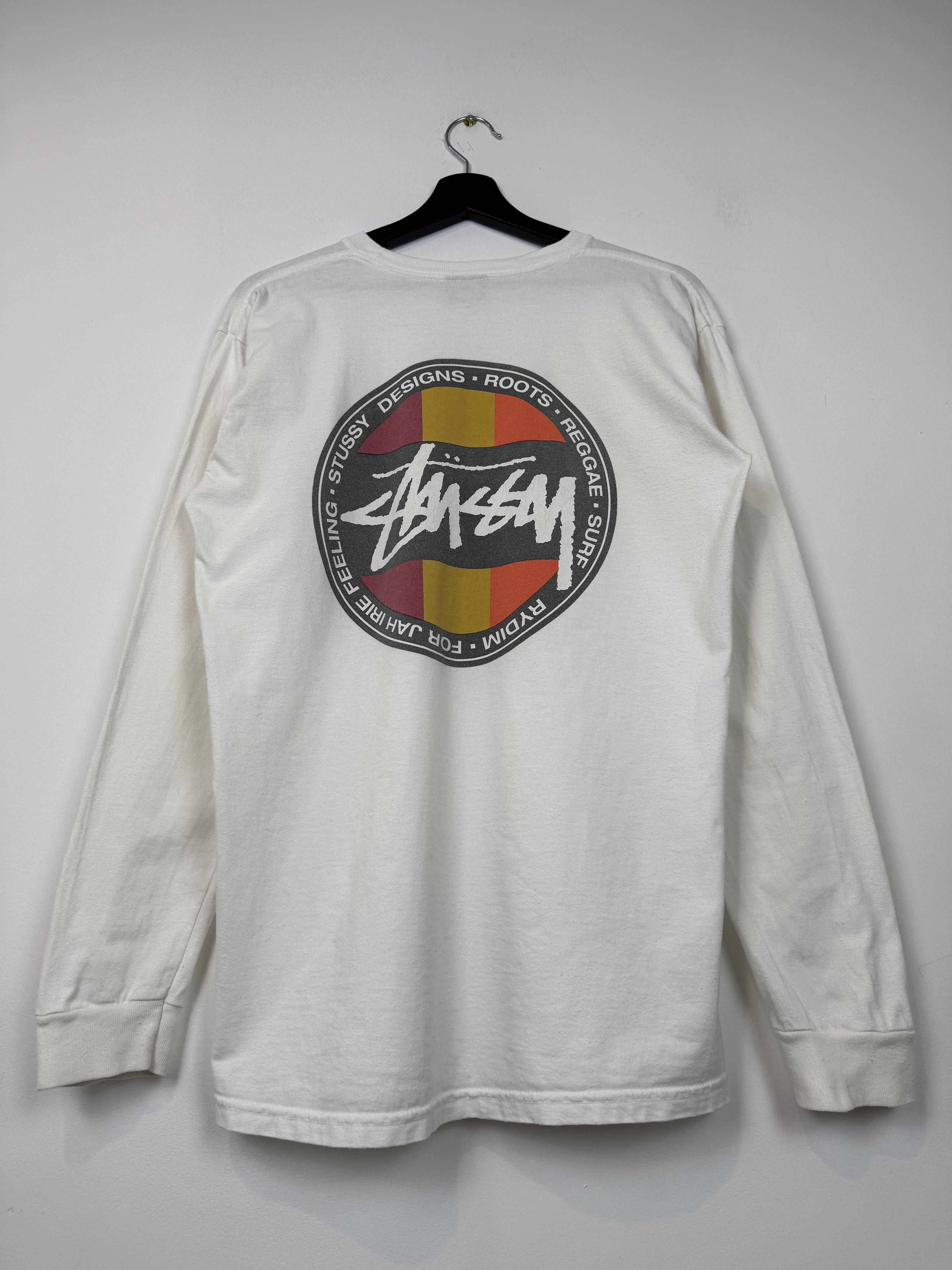 Stussy Stussy Classic Dot Pigment Dyed Long Sleeve White Size M Size US M / EU 48-50 / 2 - 2 Thumbnail