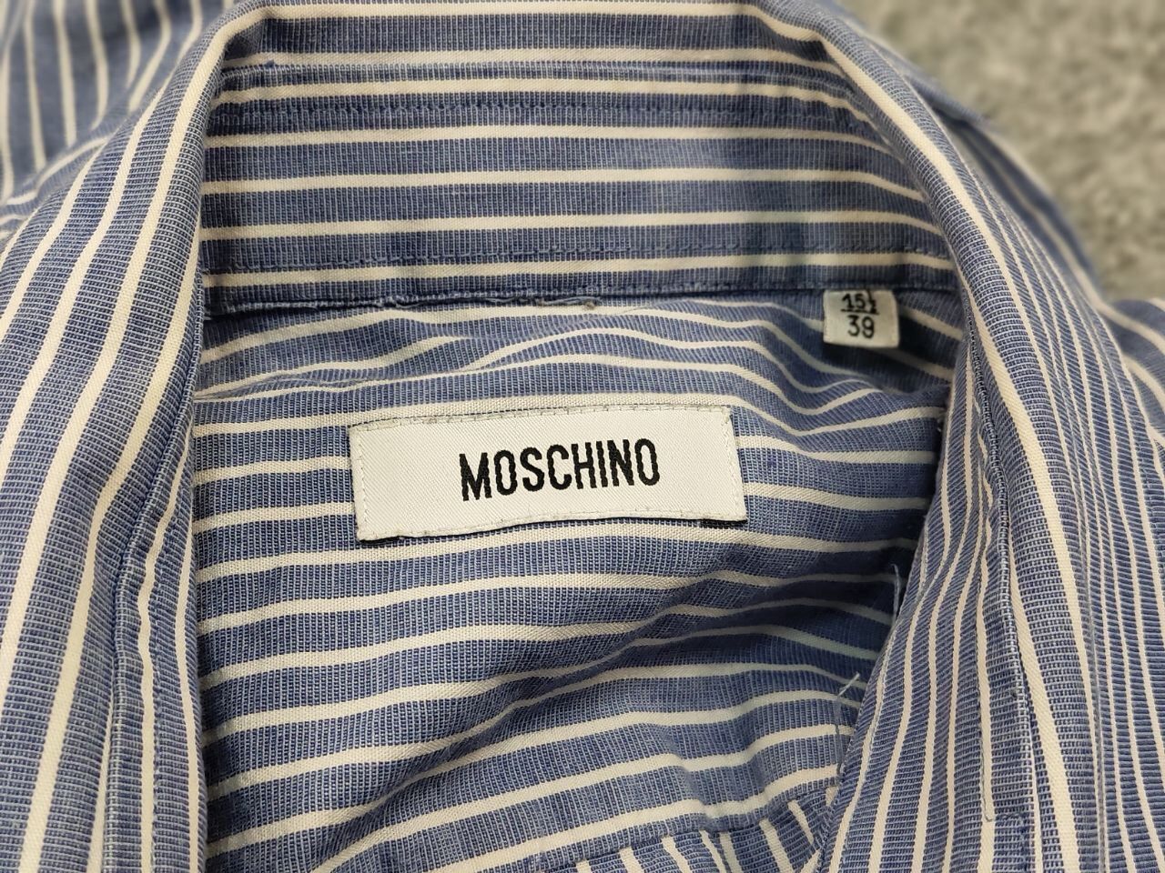Moschino Moschino Design Casual Striped Minimalist Logo Button Shirt Size US M / EU 48-50 / 2 - 19 Thumbnail