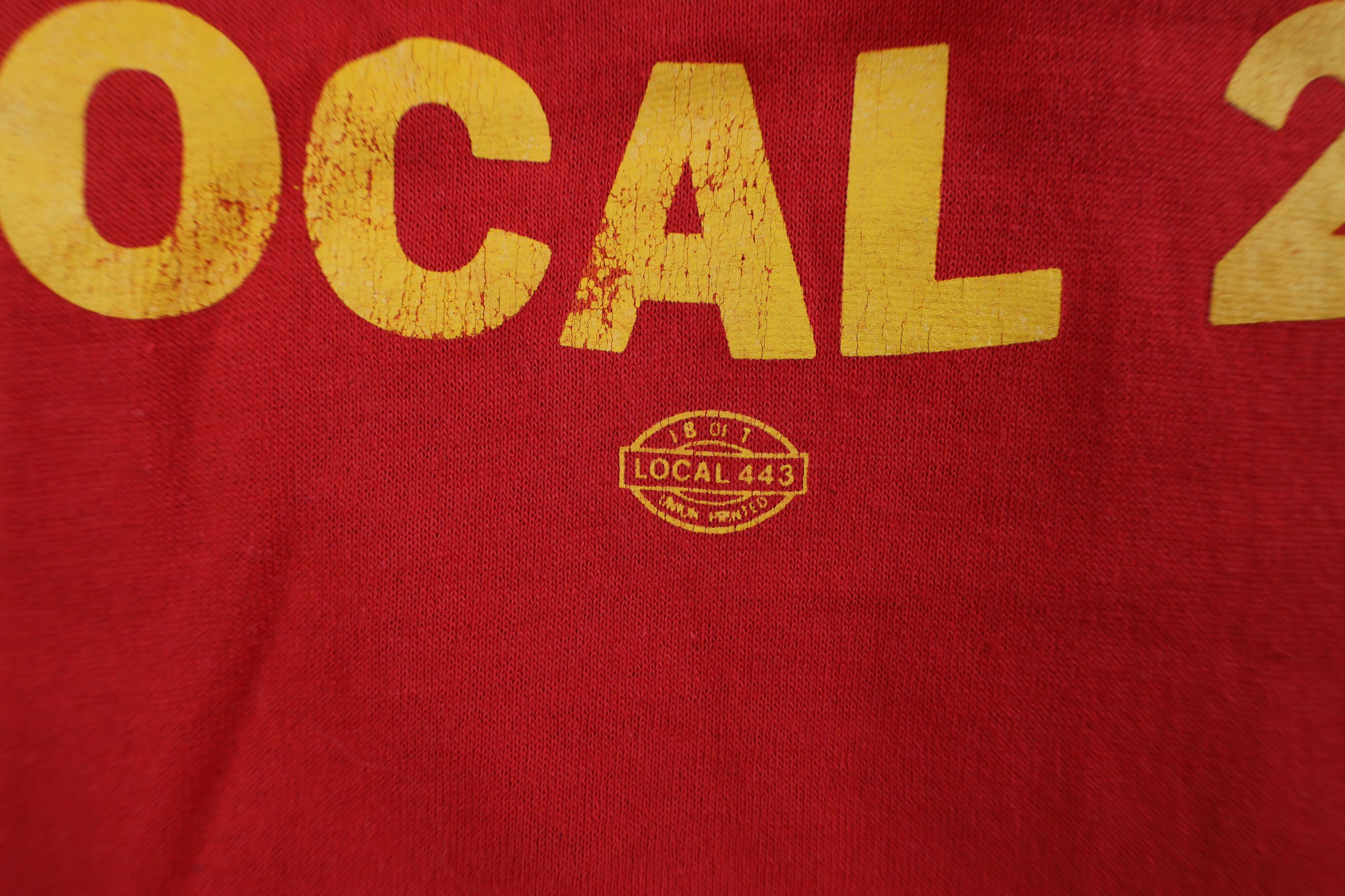 Vintage Vintage 70s Spell Out Local 20 Teamsters Union T-Shirt USA Size US XXL / EU 58 / 5 - 5 Thumbnail