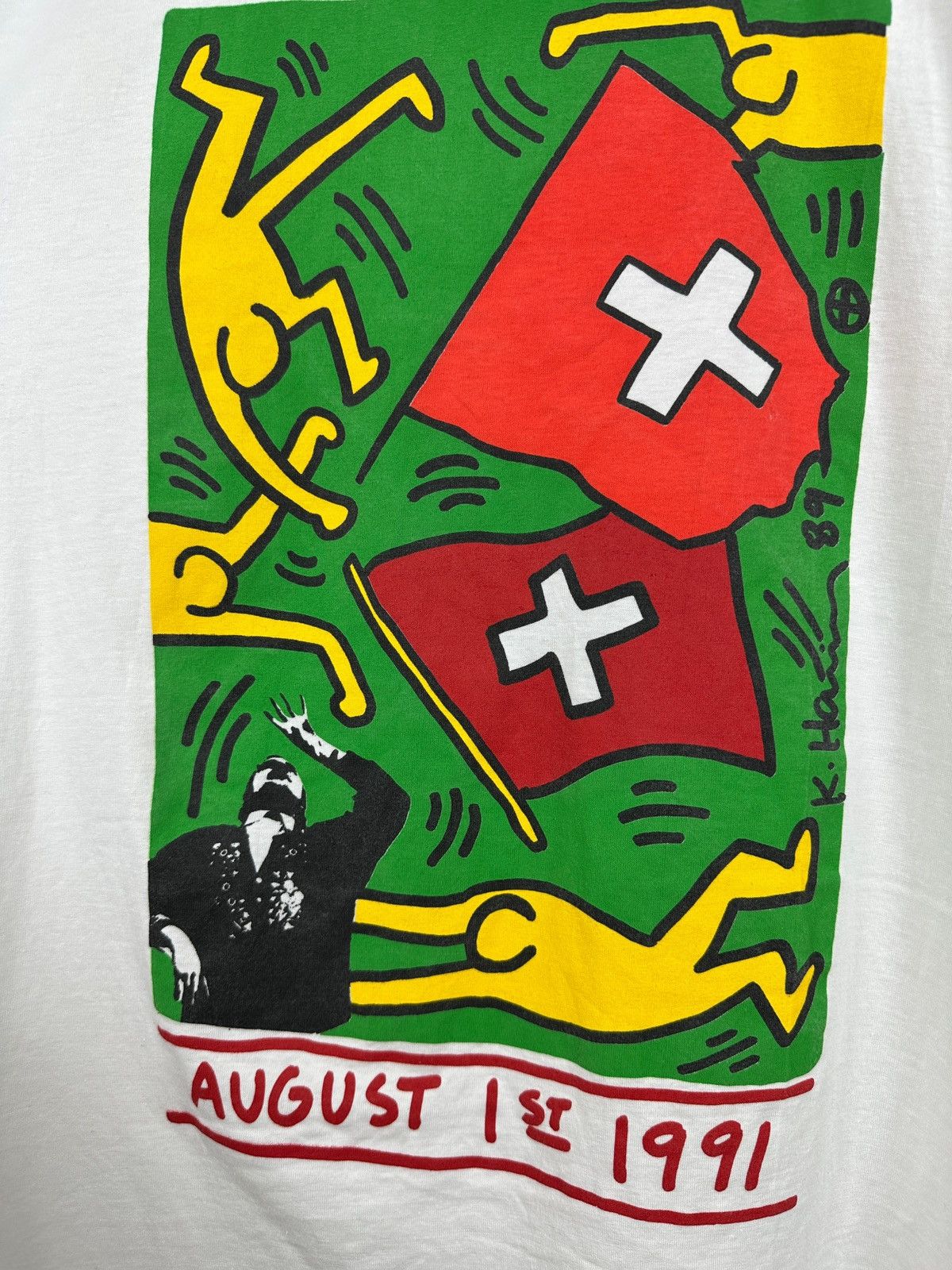 Keith Haring 1991 Keith Haring Swiss National Day 700th Anniversary Tee Size US M / EU 48-50 / 2 - 11 Thumbnail