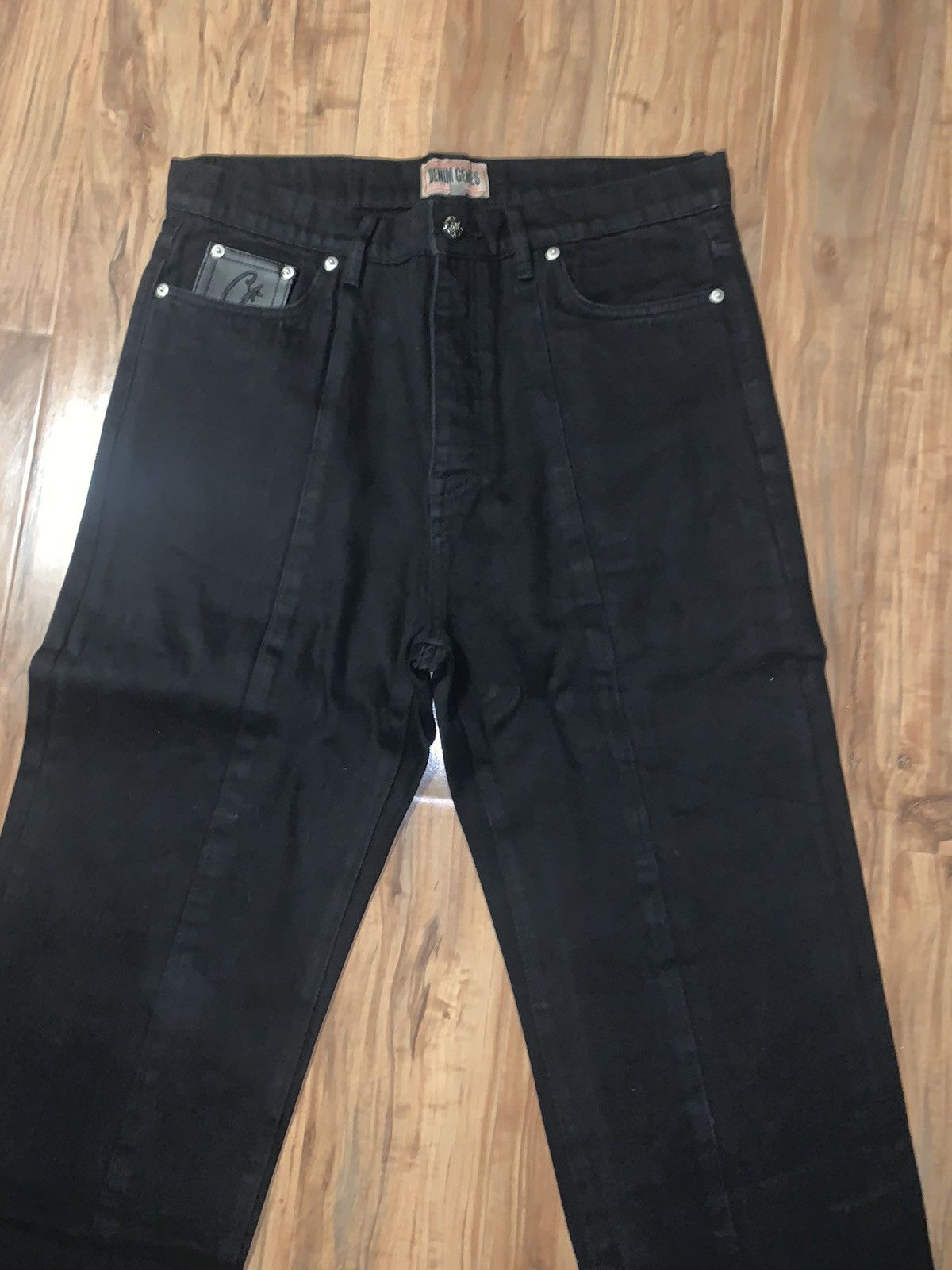 Corteiz Corteiz Black Alcatraz Denim Shorts | Grailed