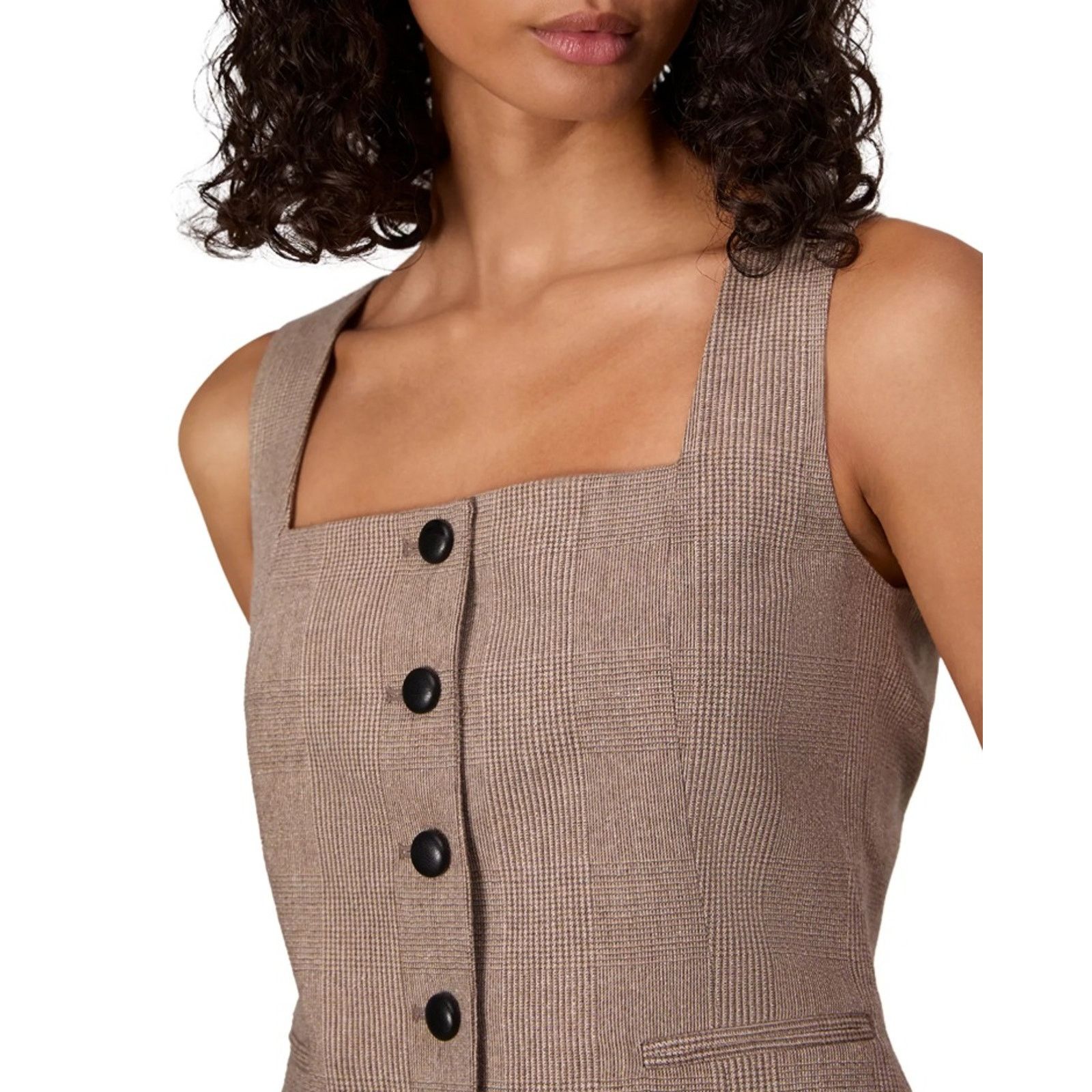 Rag & Bone Rag & Bone Women Camel Plaid Italian Wool Vest Top Size US 2 Size XS / US 0-2 / IT 36-38 - 2 Thumbnail