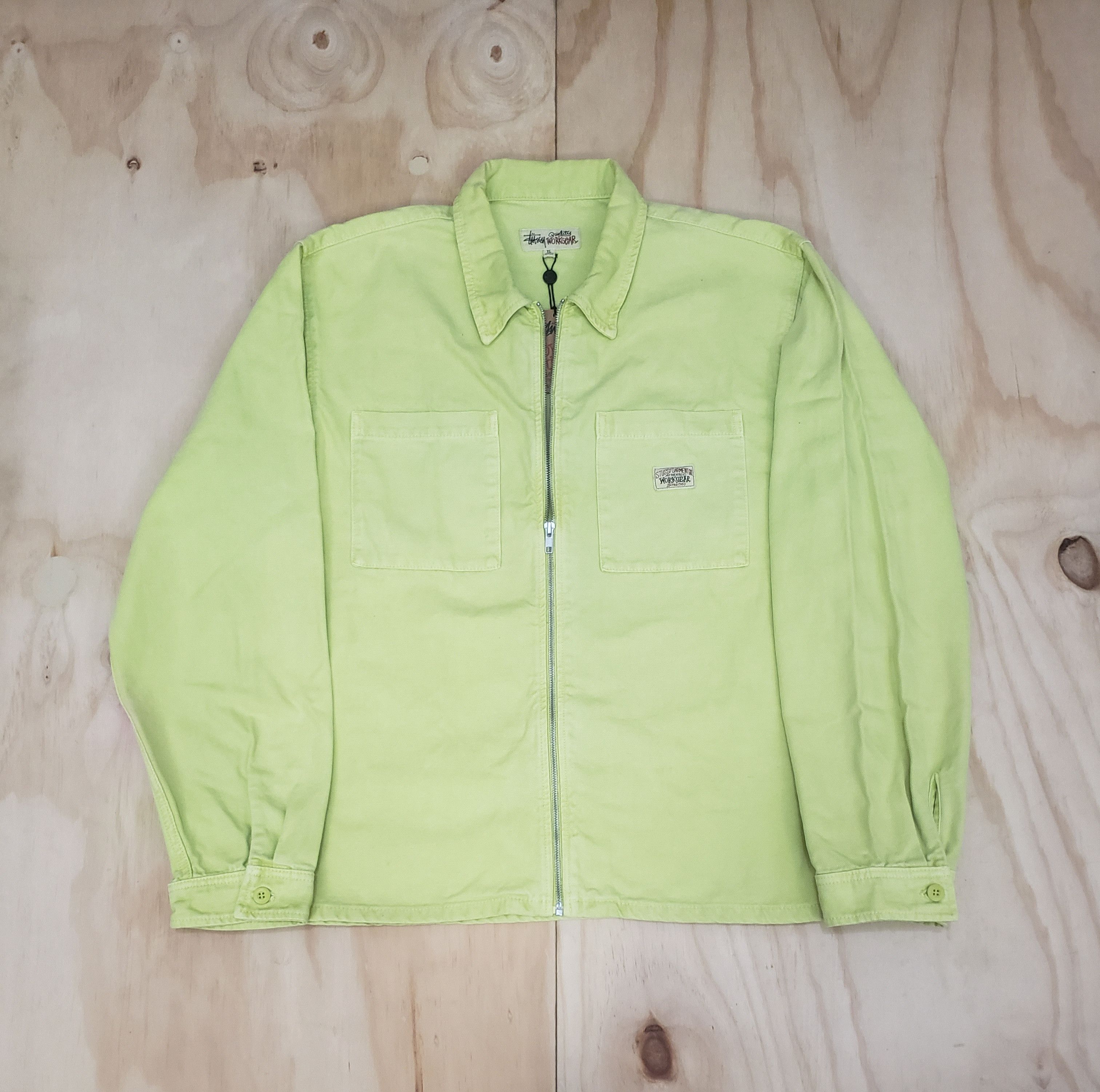 Stussy Stussy 2021 Washed Canvas Zip Work Shirt Size US XL / EU 56 / 4 - 1 Thumbnail