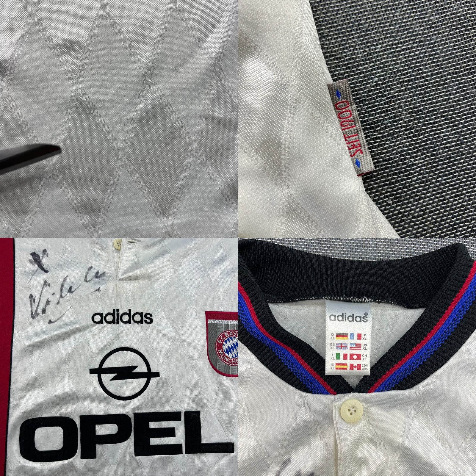 Adidas adidas Bayern Munich Samuel Kuffour 1996 1997 1998 Away Football Jersey Mens T-Shirt XL White Adidas Shirt Boys? Size US XL / EU 56 / 4 - 8 Thumbnail