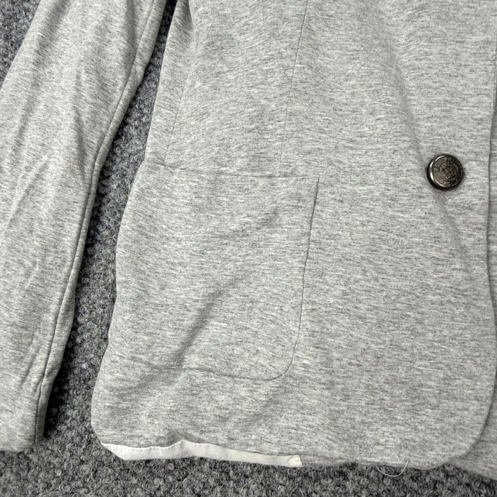 Zara Zara Blazer Womens Large Heather Gray Notch Lapel Single-Breasted Lined Tailored Button Pockets Knit Business Workwear Shirt Jacket Size L / US 10 / IT 46 - 4 Thumbnail