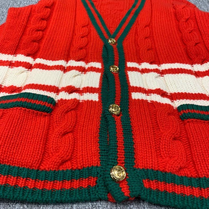Gucci Gucci Red slogan knitted cardigan jacket 2501-Nextarrow Size US S / EU 44-46 / 1 - 8 Thumbnail
