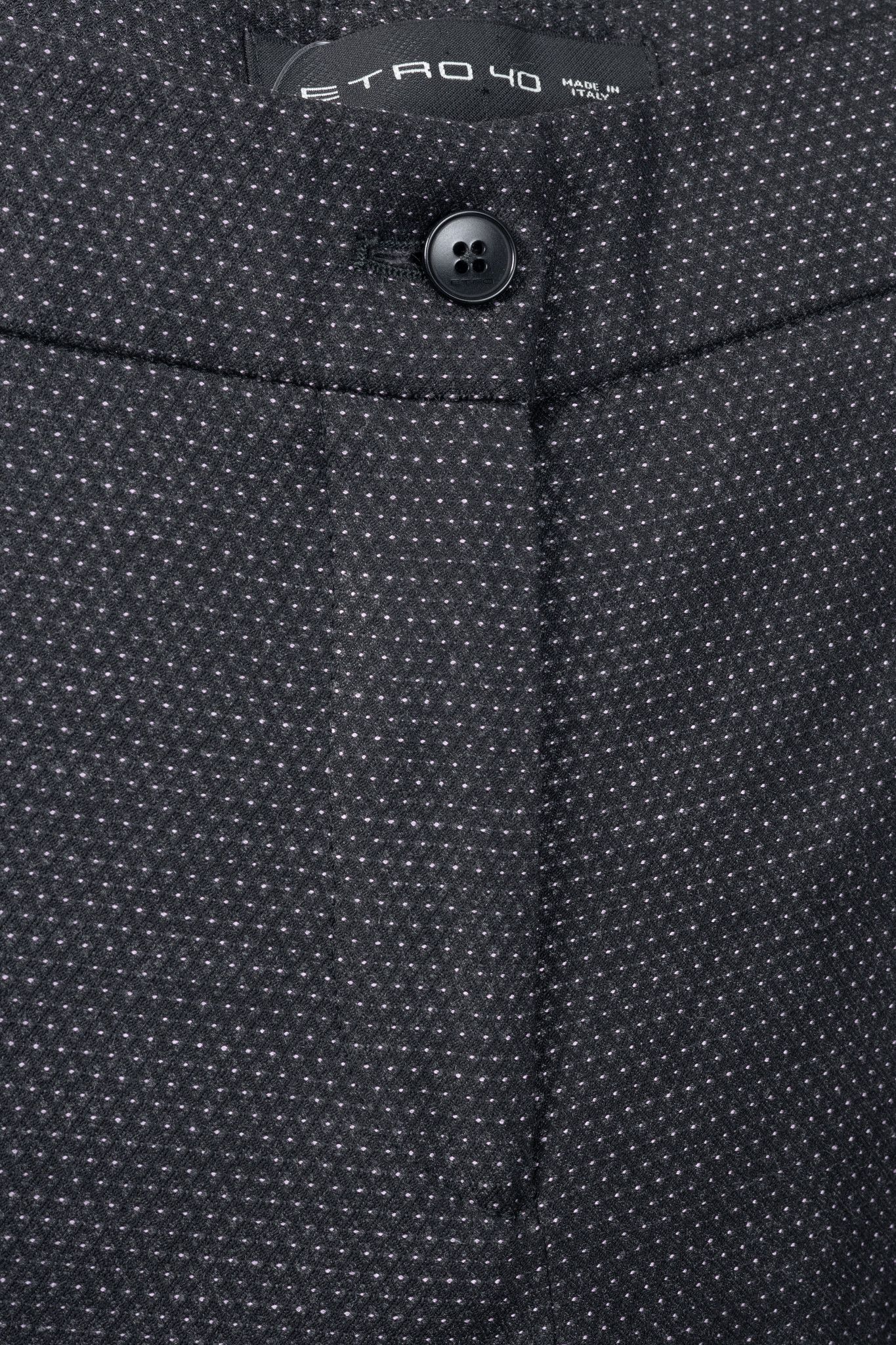 Etro Etro Black Micro-Dot Wool-Blend Cuffed Trousers Size 27" / US 4 / IT 40 - 8 Thumbnail