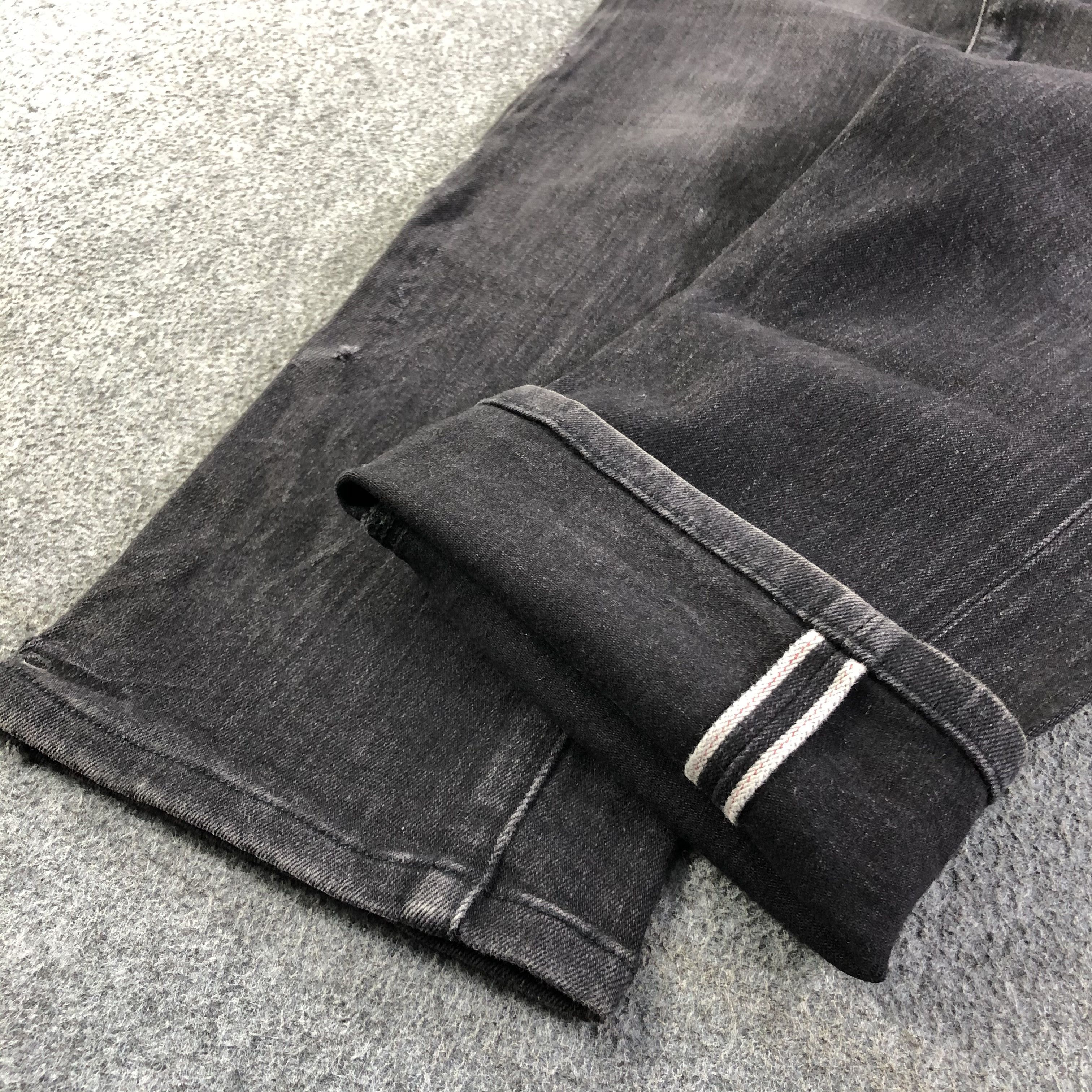 Japanese Brand × Uniqlo × Vintage Uniqlo Redline Jeans Faded Black Denim -J2810 Size US 36 / EU 52 - 5 Thumbnail
