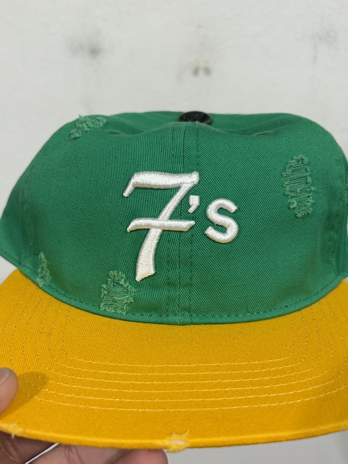 TRIPLE SEVENS Triple Sevens Green/Yellow Cap Size ONE SIZE - 2 Thumbnail