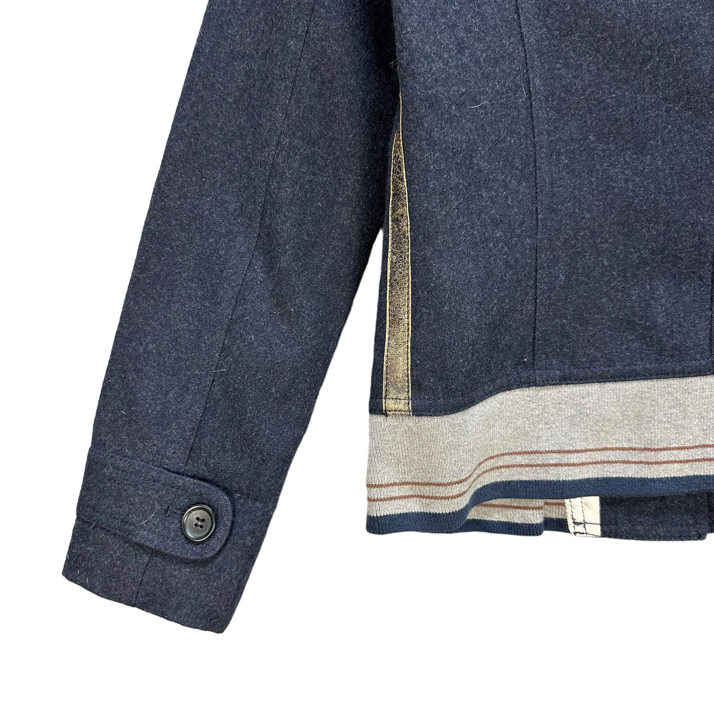 Japanese Brand ARTI CHAUT Leather Part Turtle Neck Wool Jacket #A21-0492 Size S / US 4 / IT 40 - 14 Thumbnail