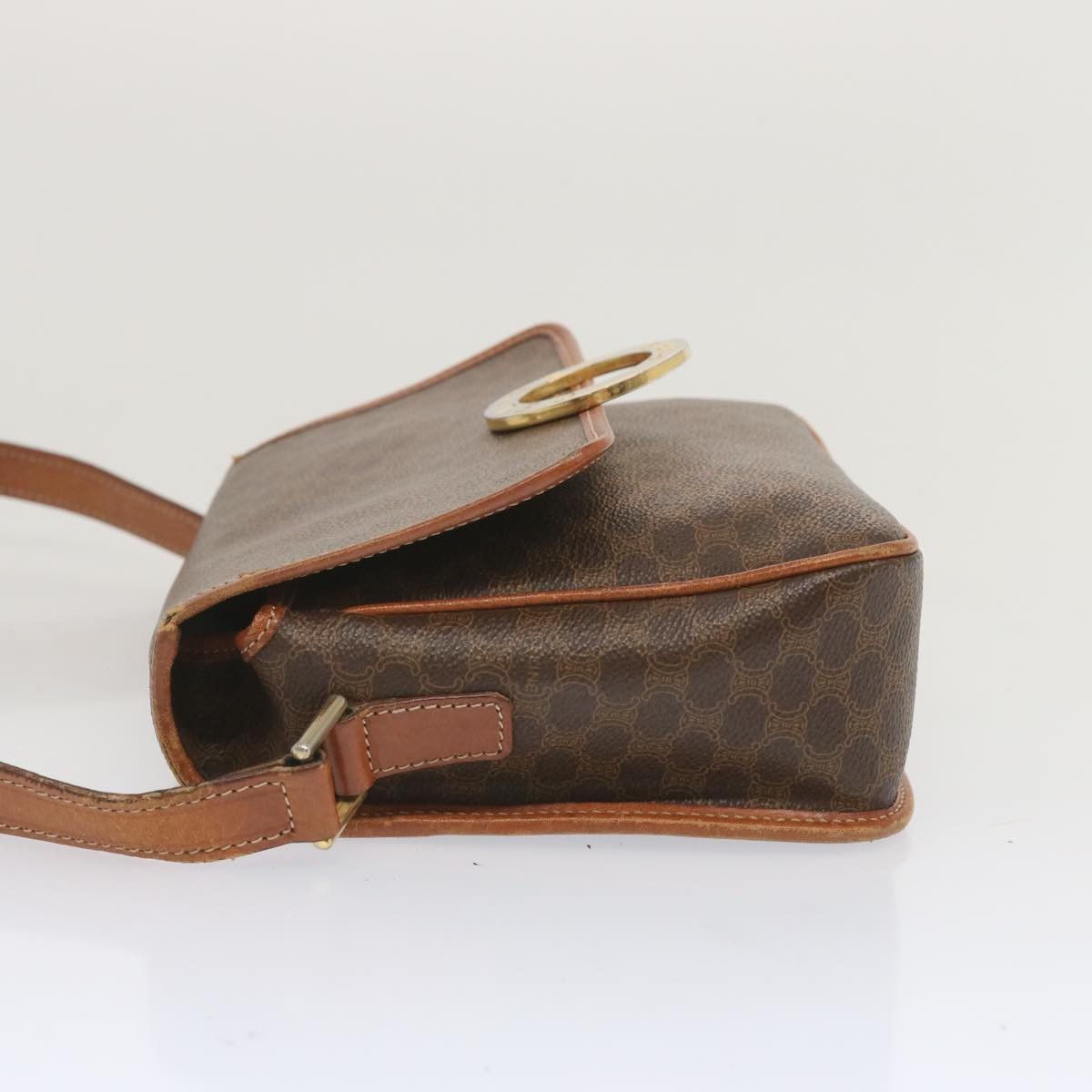 Celine CELINE Macadam Canvas Shoulder Bag Pvc Leather Brown Size ONE SIZE - 5 Thumbnail
