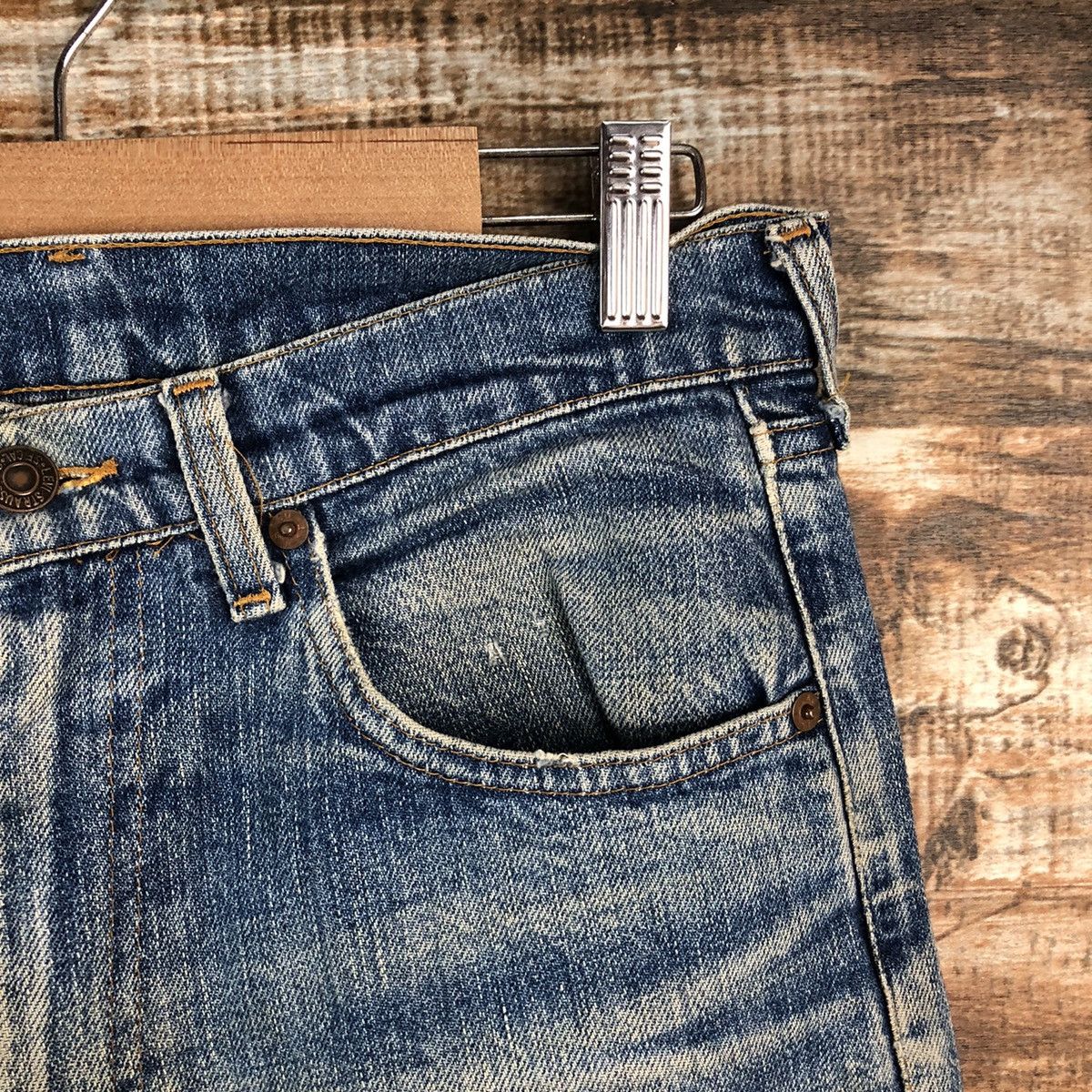Levi's DLL Levis Blue ripped vintage Denim Pants #C240 Size US 27 - 8 Thumbnail