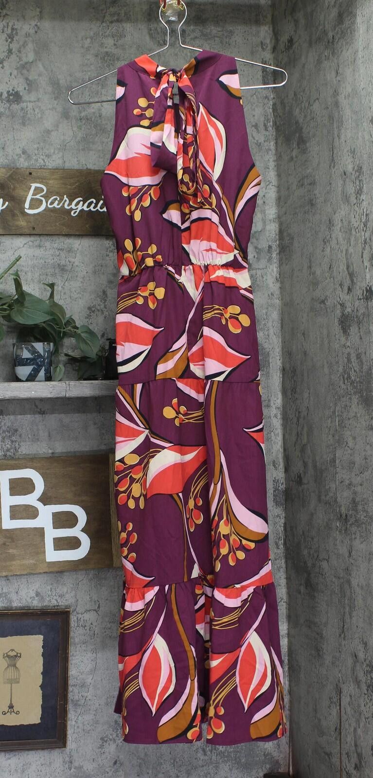 Other Nwt Sam Edelman High Neck Dress 30f751-s4 Wine Multi Red 6 Size M / US 6-8 / IT 42-44 - 2 Thumbnail