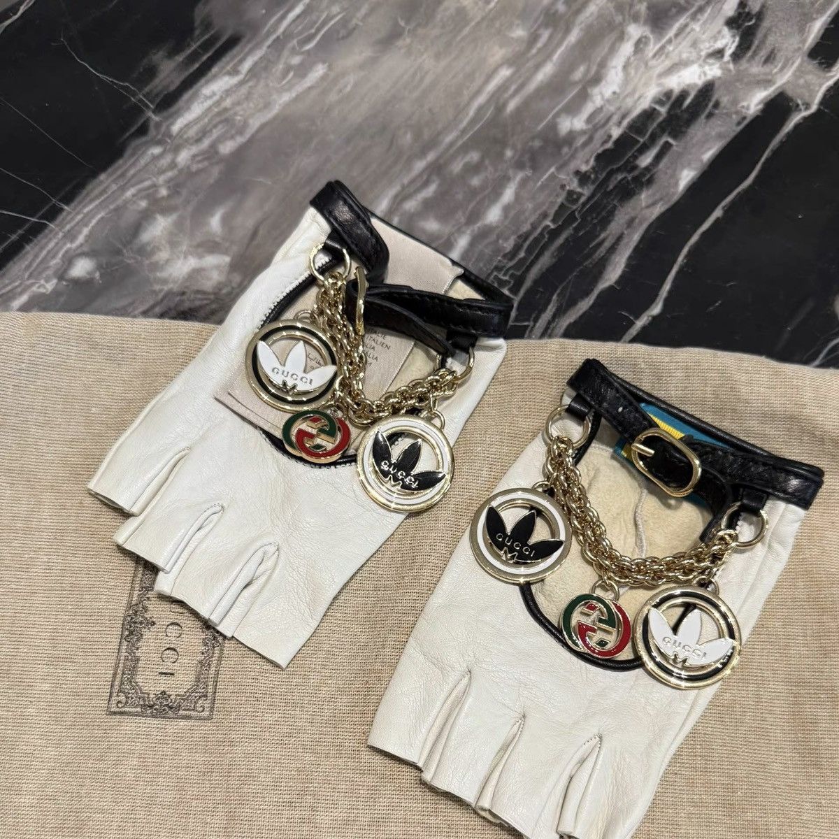 Gucci Rare Leather gloves Gucci X Adidas Size ONE SIZE - 3 Thumbnail