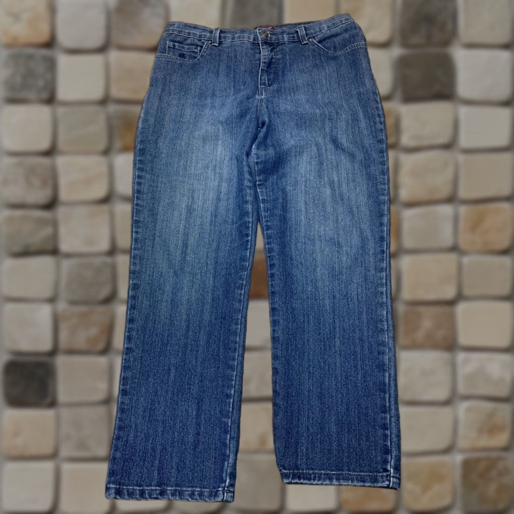 Gloria Vanderbilt Gloria Vanderbilt Jeans Women Short 12P Blue Stretch 32x25 1/2 Corto Court Straight Size 34" / US 12 / IT 48 - 1 Thumbnail