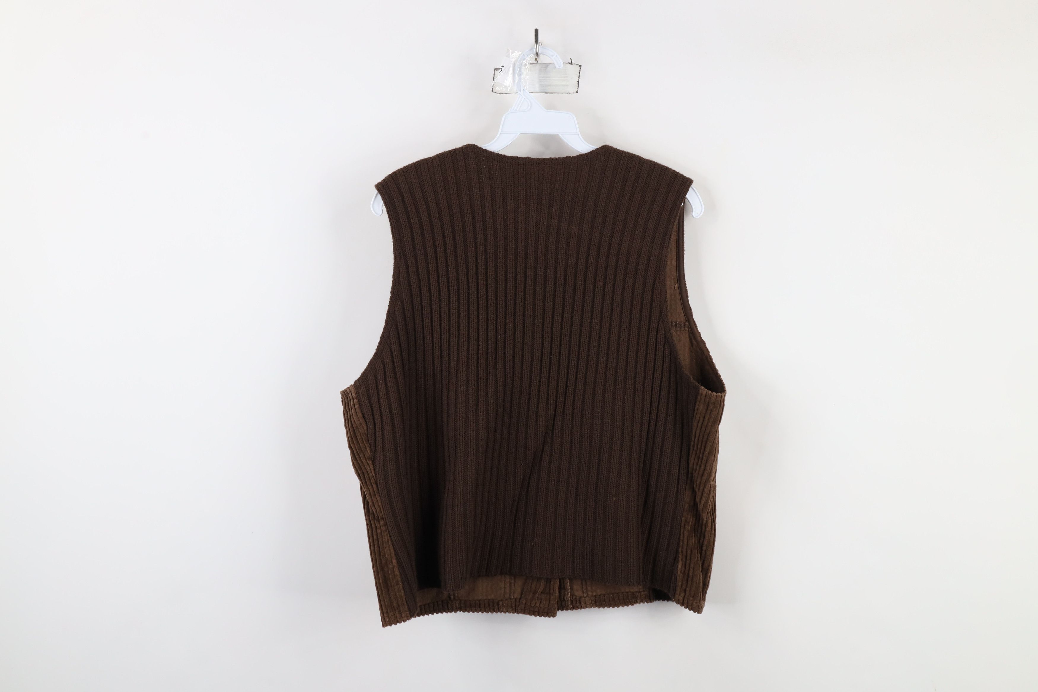 Vintage Vintage 90s Streetwear Corduroy Button Vest Jacket Brown Size XL / US 12-14 / IT 48-50 - 10 Thumbnail
