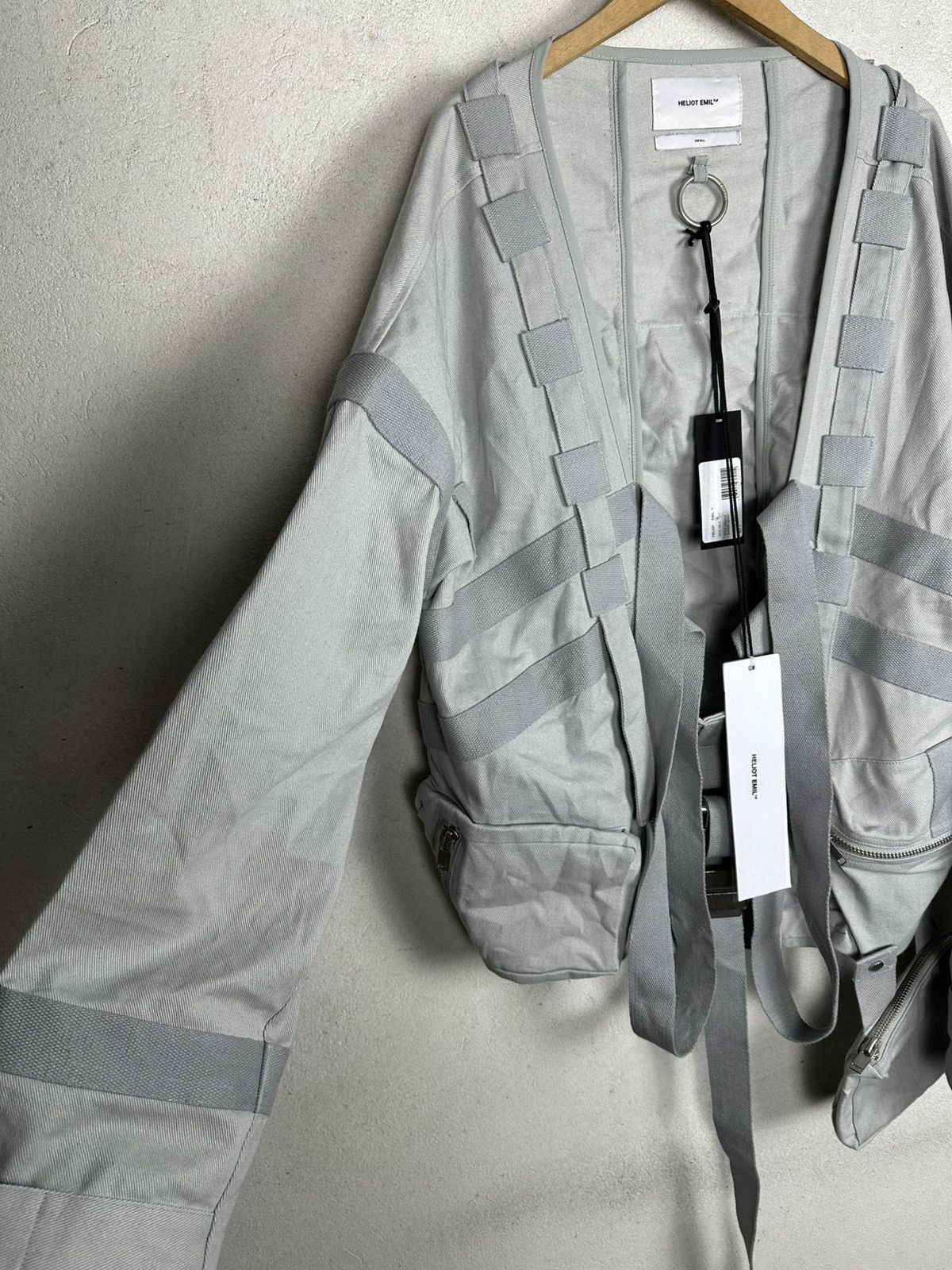 Heliot Emil Heliot Emil SS18 Kamikaze Grey Bomber Jacket Bondage Size US S / EU 44-46 / 1 - 5 Thumbnail