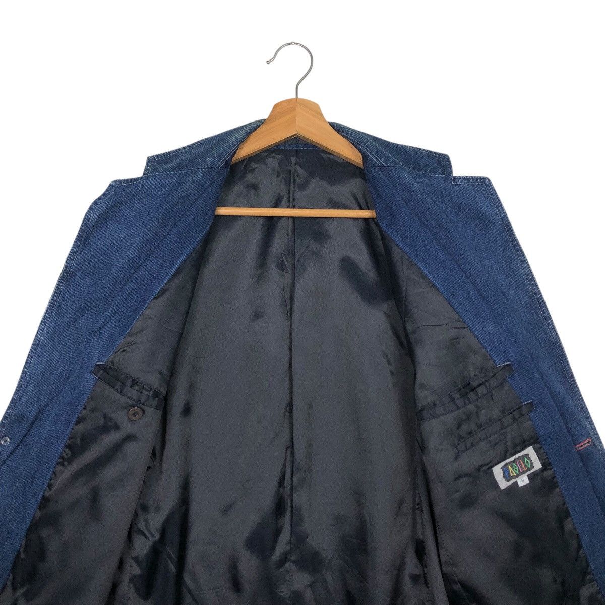Vintage 📌Vintage Denim Jacket Indigo Worker Pagelo Issey Miyake Size US S / EU 44-46 / 1 - 15 Thumbnail