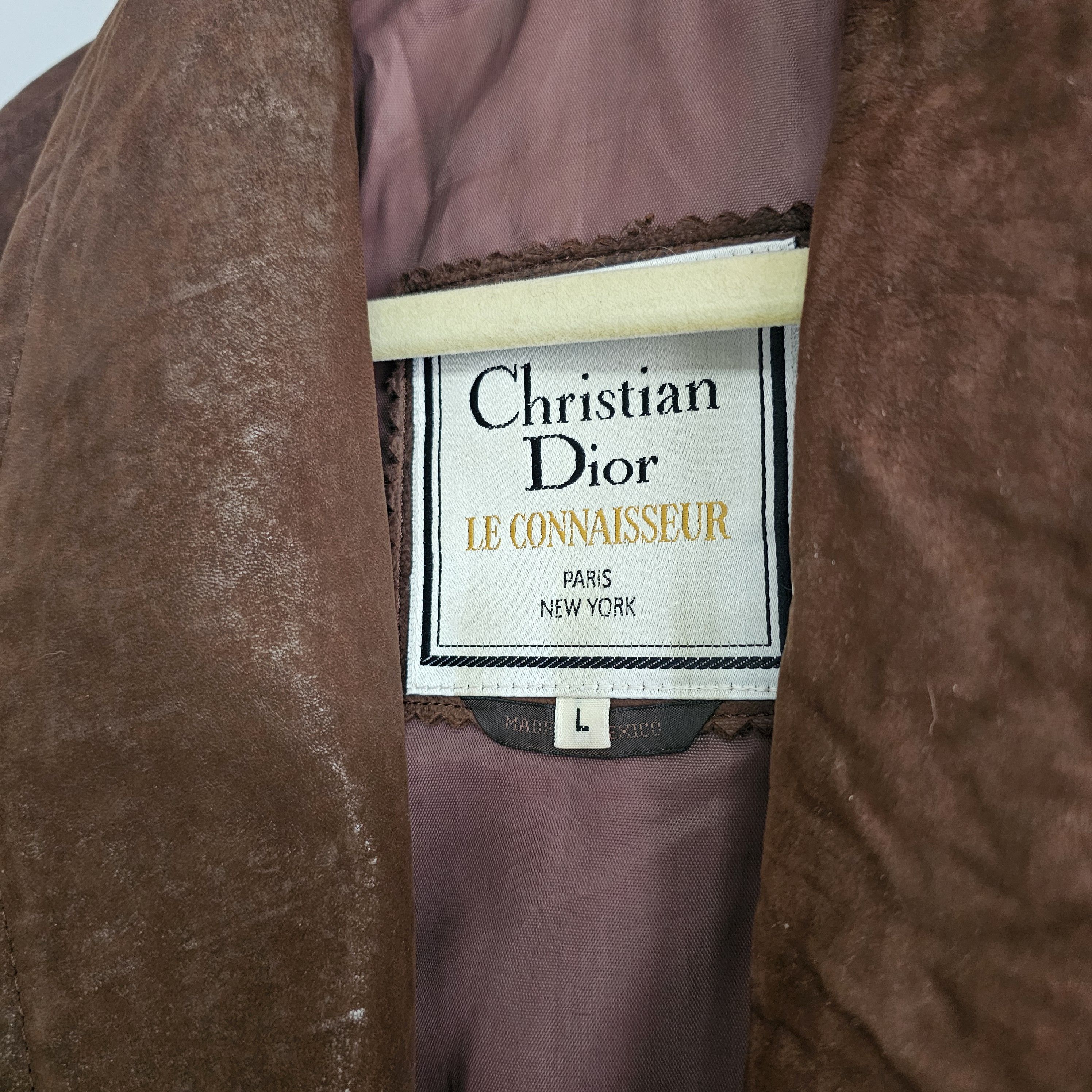 Christian Dior Monsieur Vintage Christian Dior Leather Jacket Large Brown 80s 90s Size US L / EU 52-54 / 3 - 3 Thumbnail