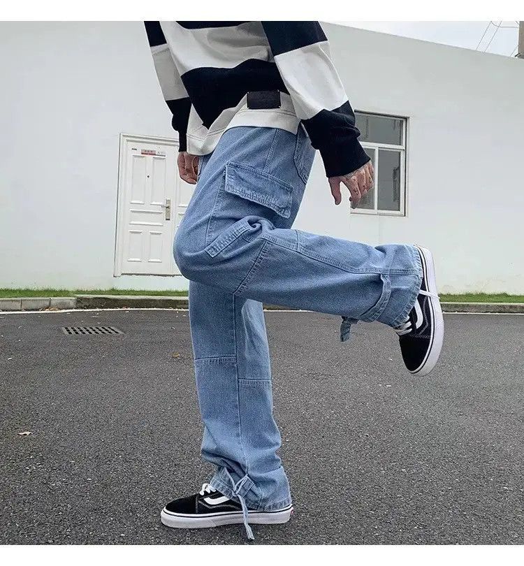 Japanese Brand × Jean Skateboard Baggy Carpenter Denim Jeans Cargo y2k Size US 32 / EU 48 - 6 Thumbnail