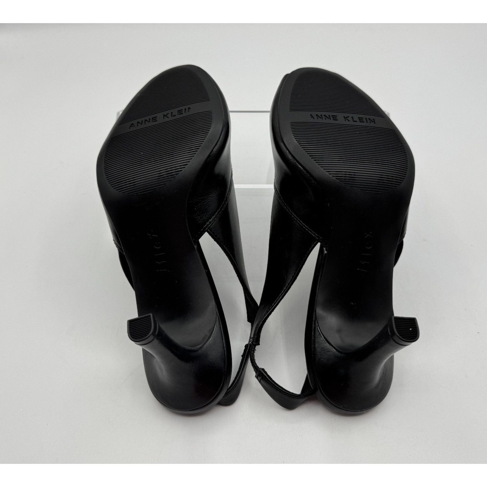 Anne Klein Women's Anne Klein Jovi Peep Toe Slingback Pumps Black Size US 7 / IT 37 - 6 Thumbnail