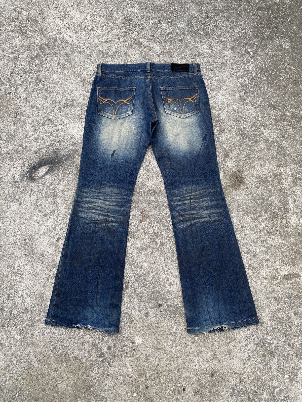 Jack Rose Japan Claws Mark Design Flare Denim