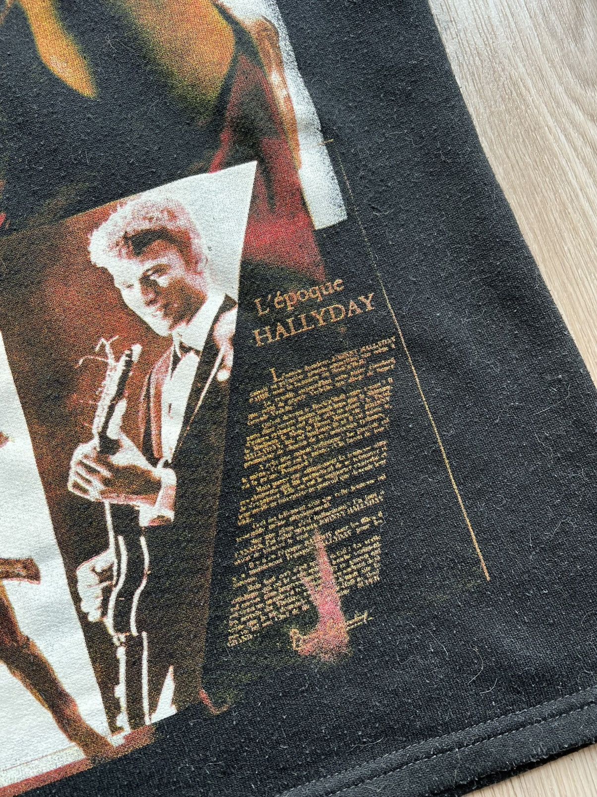 Band Tees × Vintage Vintage Johnny Hallyday Big Logo Black Hoodie Size US L / EU 52-54 / 3 - 4 Thumbnail
