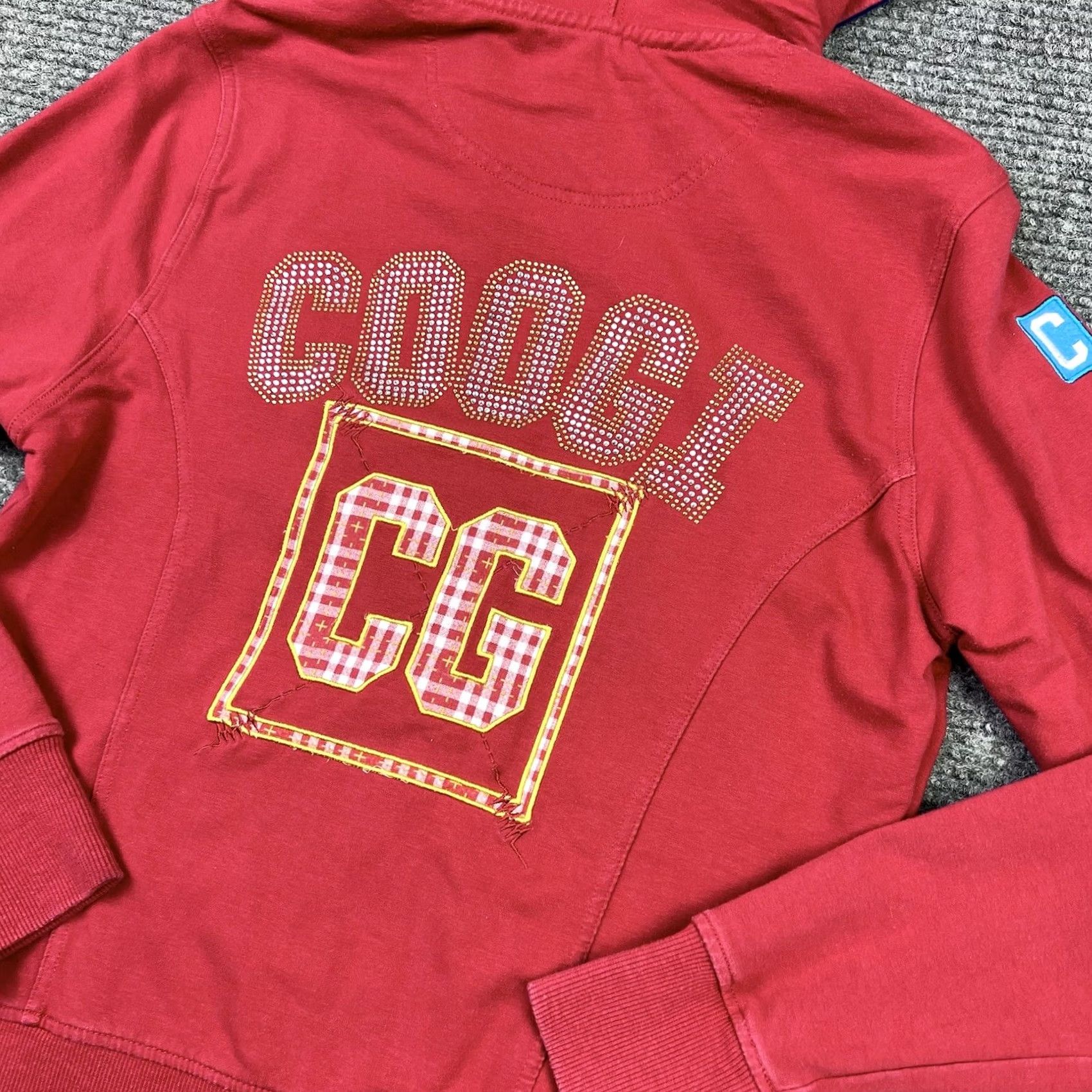 Coogi COOGI Jacket Womens Small Red Embroidered Rhinestone Zip Up Hoodie Stretch Knit Designer Size S / US 4 / IT 40 - 7 Thumbnail
