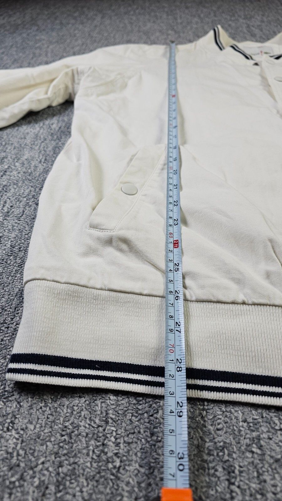Lacoste Vintage 90s Lacoste Bomber Jacket Made in Italy XL White Size US XL / EU 56 / 4 - 17 Thumbnail
