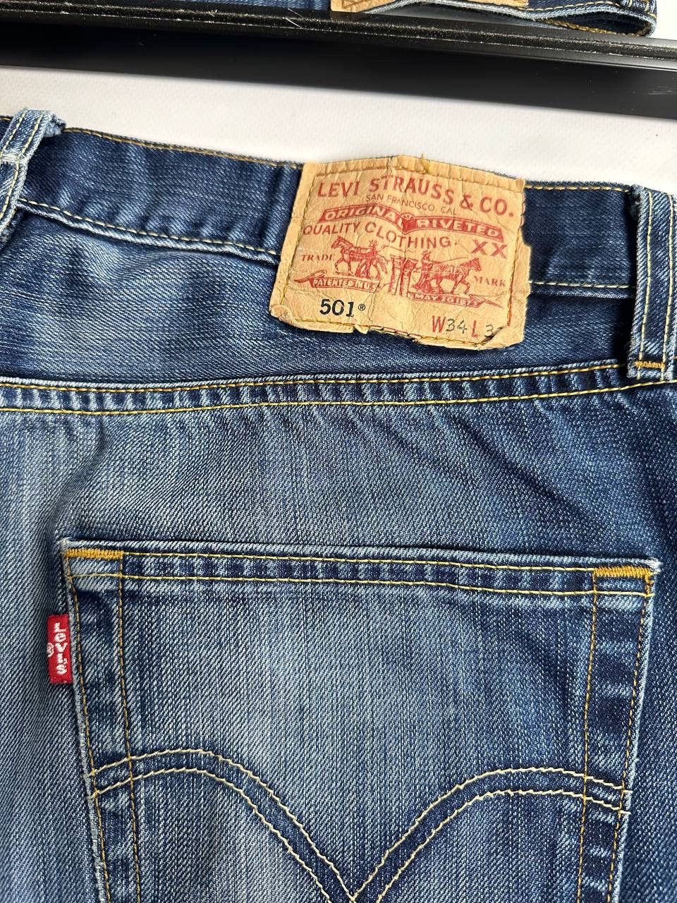 Levi's Vintage 90s Faded Washed Levis 501 Wide Jean Size US 34 / EU 50 - 6 Thumbnail