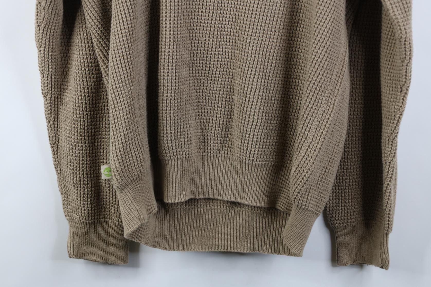 Timberland Vintage 90s Y2K Timberland Chunky Thermal Knit Sweater Beige Size US L / EU 52-54 / 3 - 10 Thumbnail