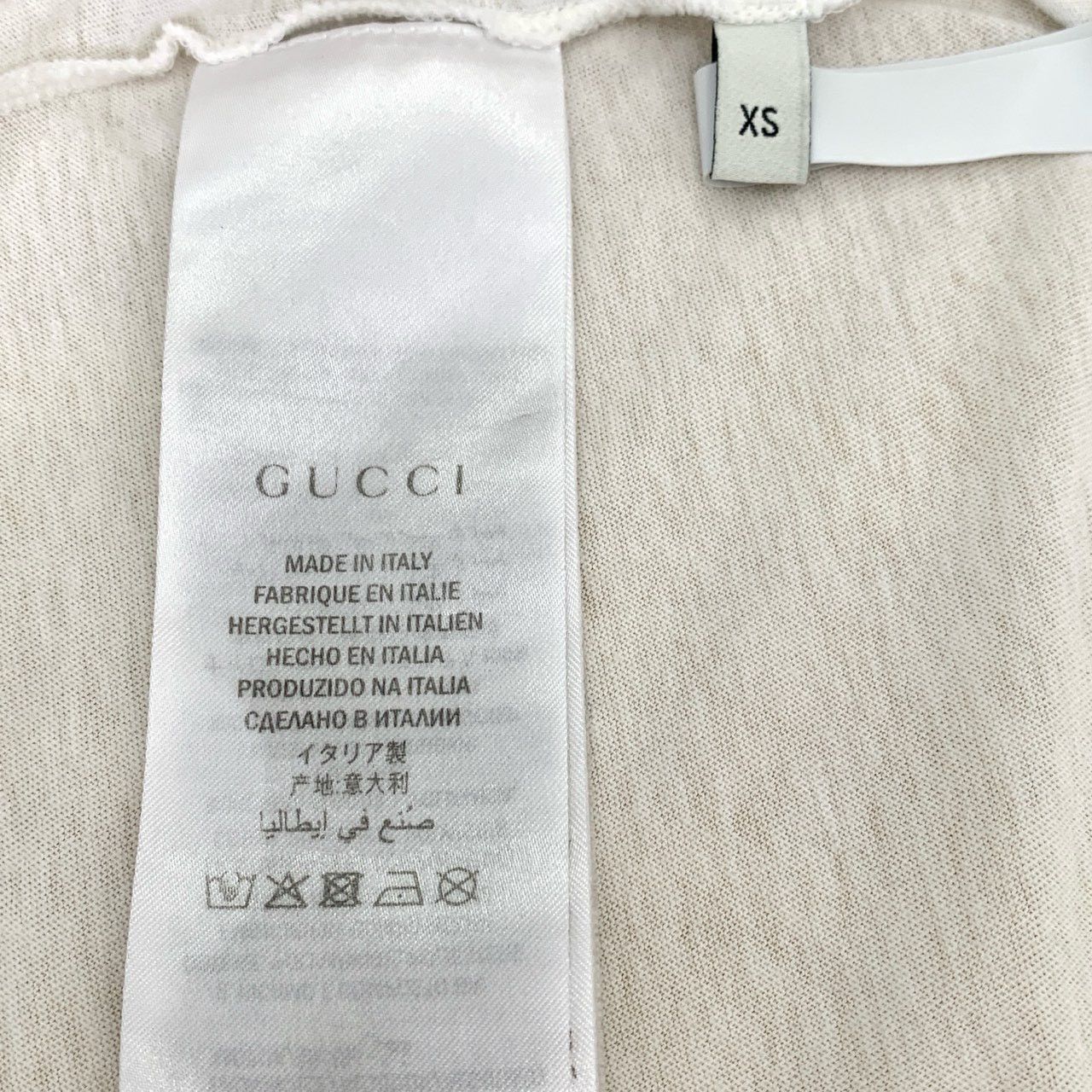 Gucci Gucci Floral Logo Print White Cotton T-Shirt (Size XS) Size XS / US 0-2 / IT 36-38 - 4 Thumbnail