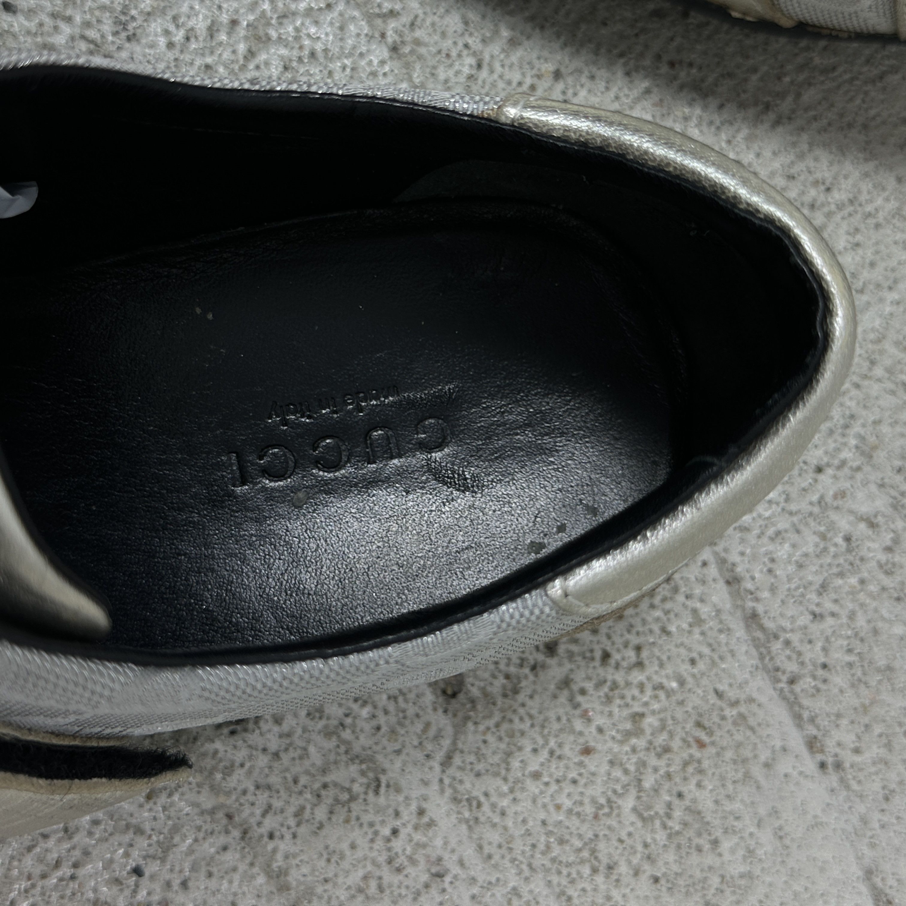 Gucci Vintage Silver Chrome Monogram Gucci Sneakers 00s Size US 6 / IT 36 - 12 Thumbnail