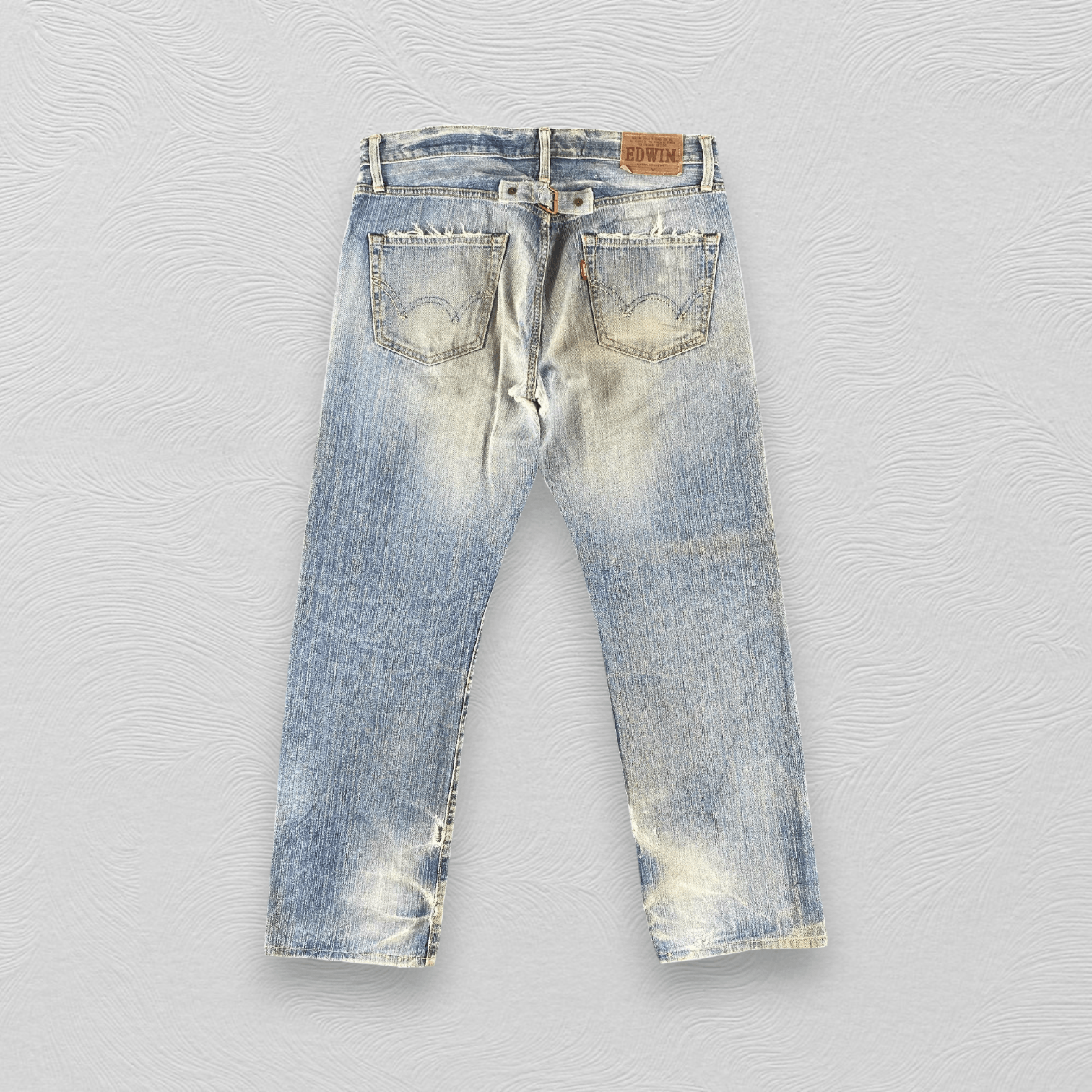 Edwin Vintage Edwin Jeans Back Buckle Patchwork Denim KJ3401 Size US 32 / EU 48 - 2 Thumbnail