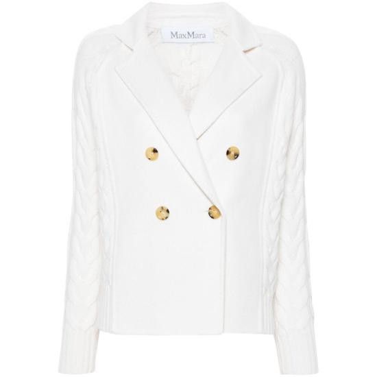 Max Mara MAX MARA Women Jackets MICIO 037 001 WHITE Size L / US 10 / IT 46 - 1 Thumbnail