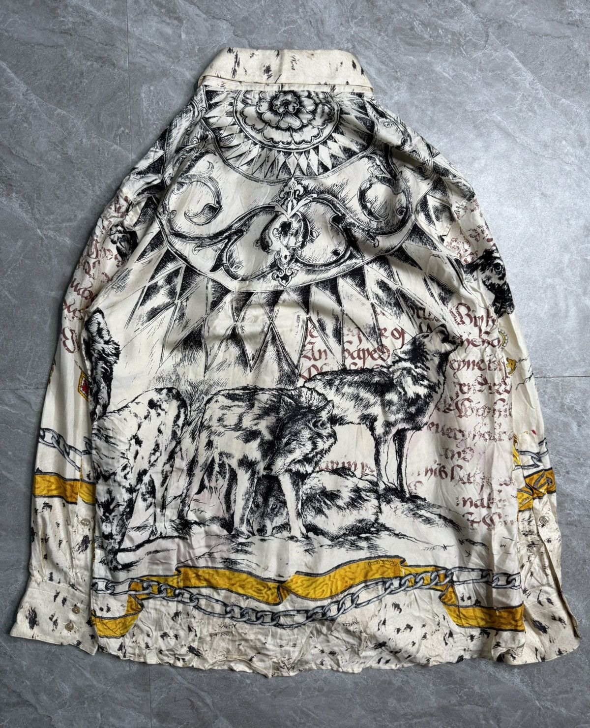Roberto Cavalli Archival Roberto Cavalli A/W 02 Fantasy Astro Silk Shirt Size US S / EU 44-46 / 1 - 1 Thumbnail