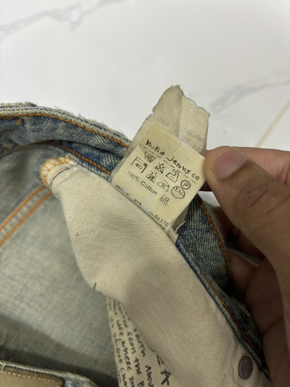 Nudie Jeans NUDIE JEANS BOOTCUT OLA JAPAN USED RUSTY DISTRESS DENIM Size US 32 / EU 48 - 9 Thumbnail