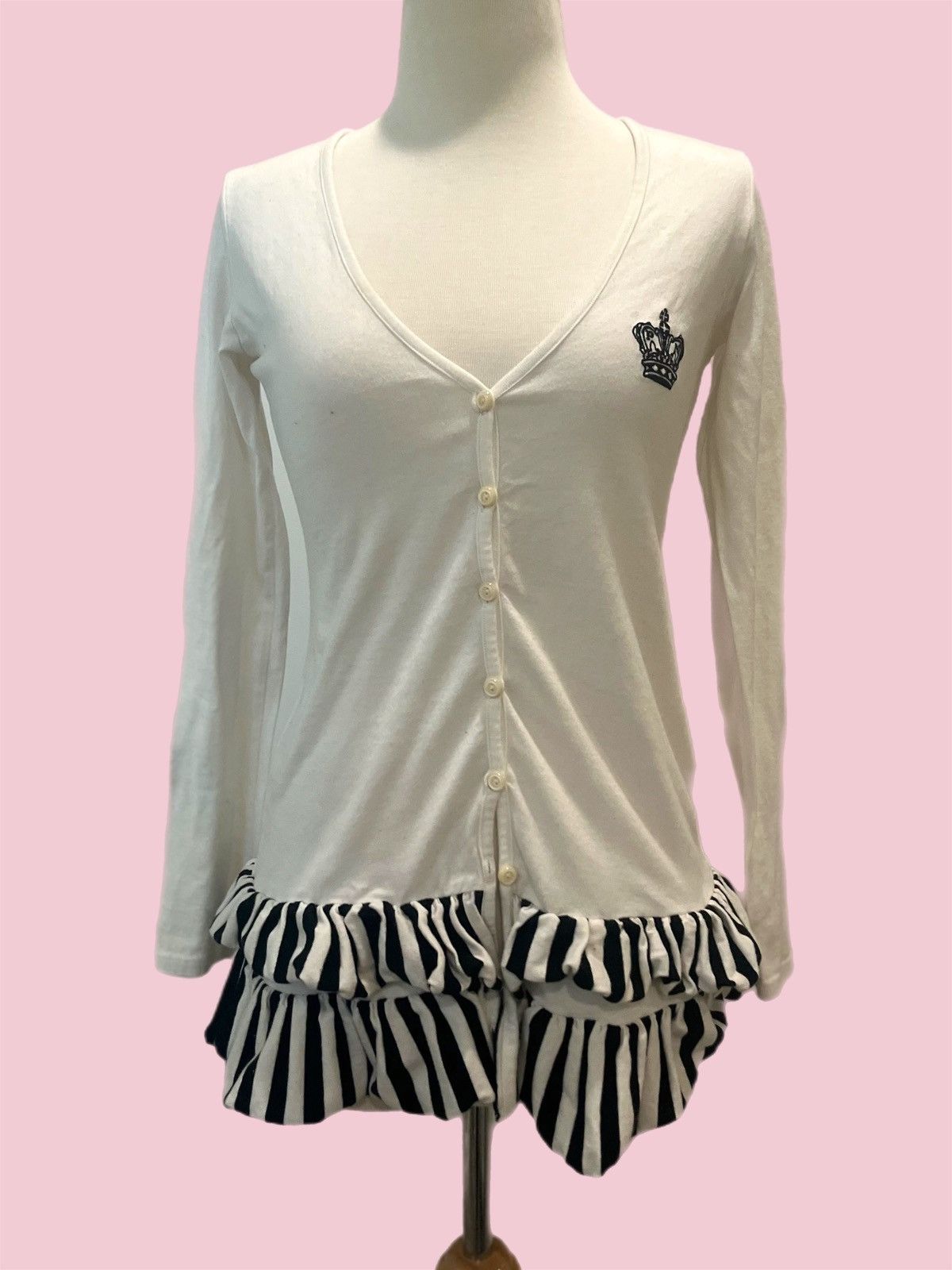 If Six Was Nine Black and White Peace Now Cross Gothic Cardigan 