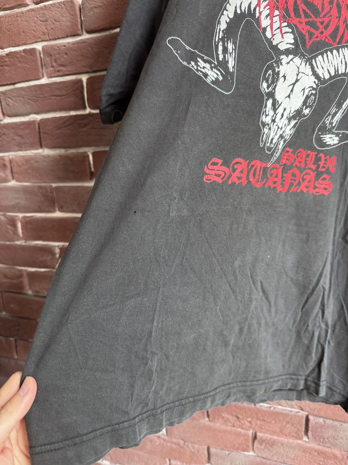 Band Tees Vintage 90s Inferno Salve Satanas Black Metal Band T shirt Size US L / EU 52-54 / 3 - 4 Thumbnail
