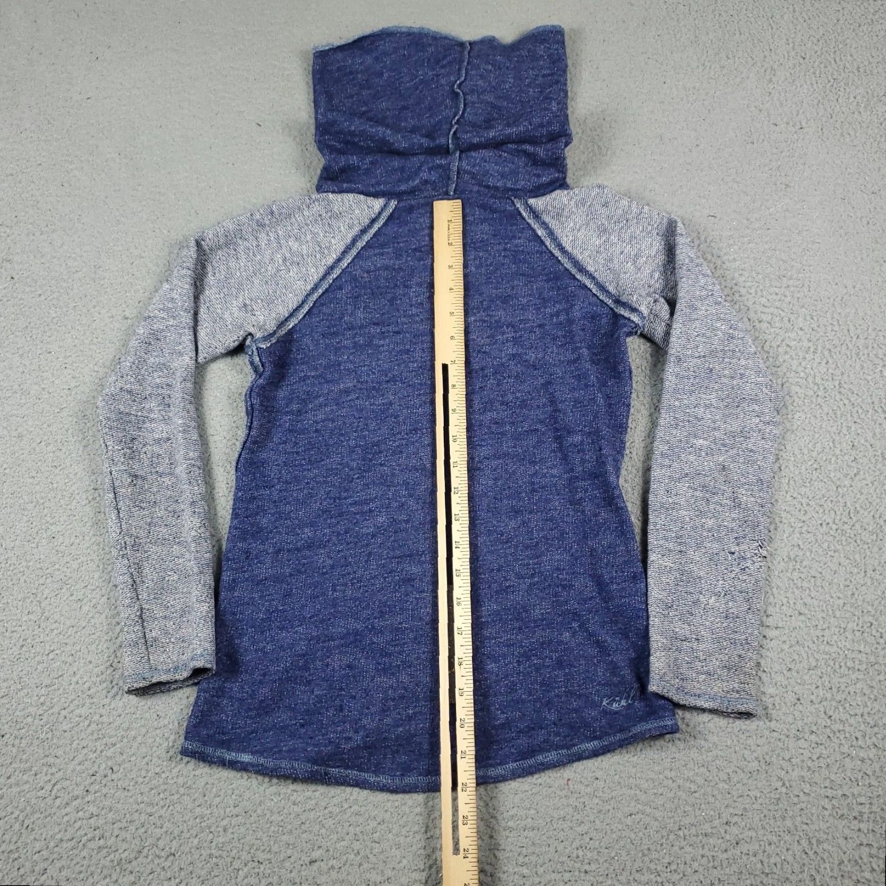 Vintage Kuhl Pullover Hoodie Womens XS Blue Long Sleeve Turtleneck Activewear Size XS / US 0-2 / IT 36-38 - 4 Thumbnail