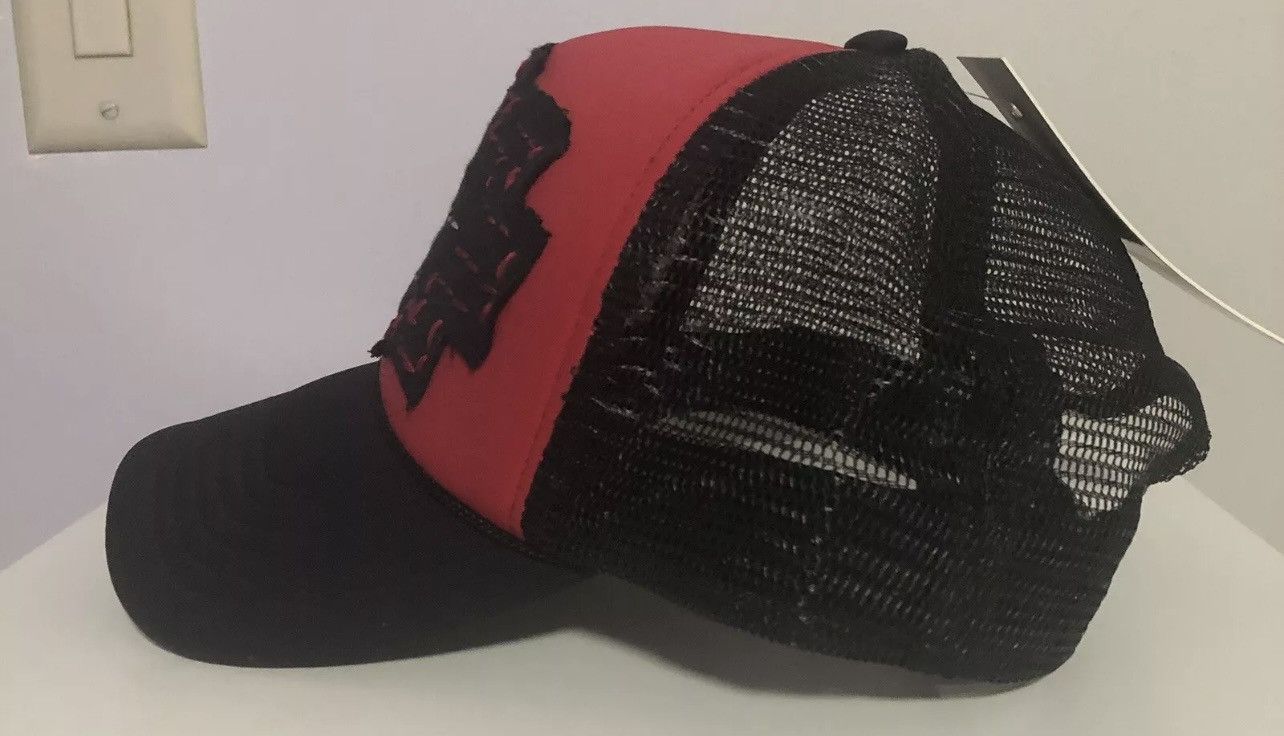 Other Black and Red Sashiko Trucker Hat Hand Stitched Rare 1/1 Size ONE SIZE - 3 Thumbnail