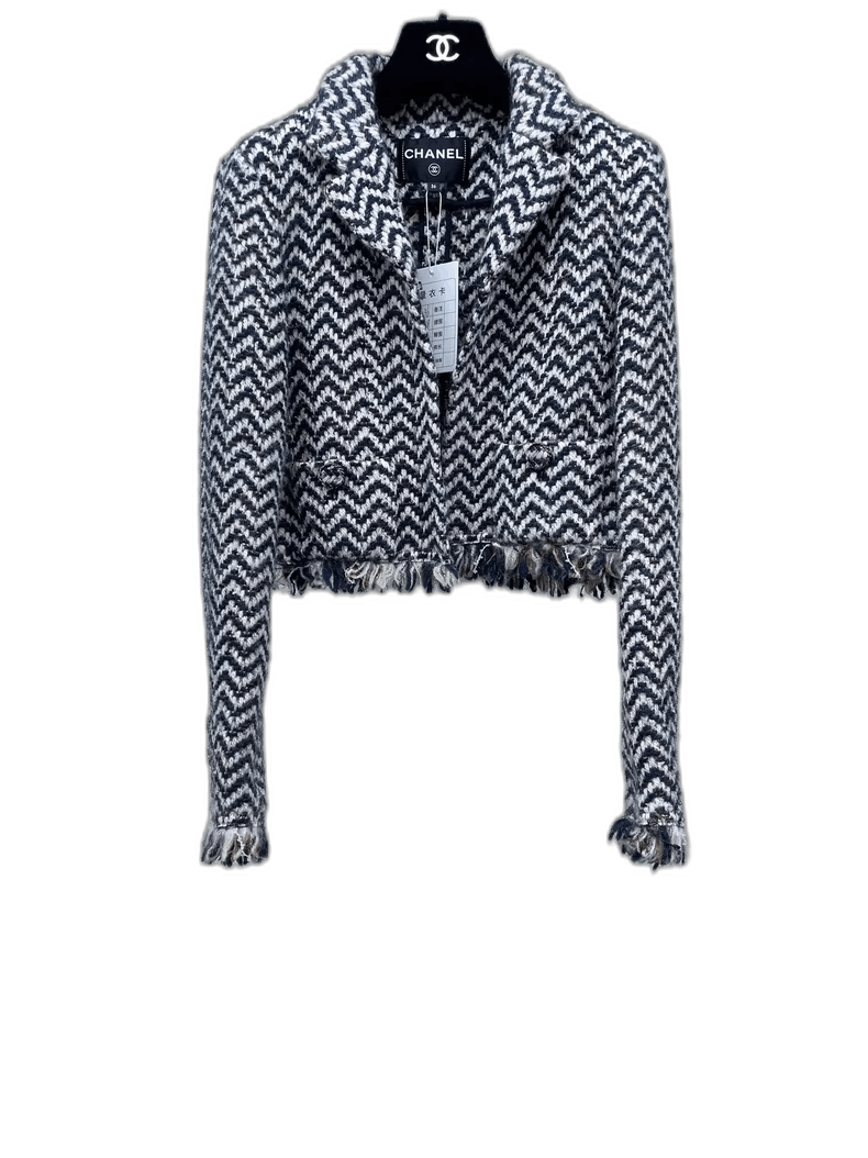 Chanel Chanel chevron fringe outerwear jacket -2505 Size US S / EU 44-46 / 1 - 1 Thumbnail