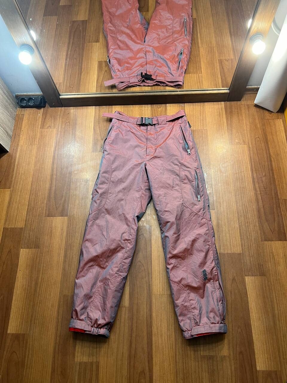 Pre-owned Outdoor Life Nylon Ski Outdoor Pants Waterproof In Red