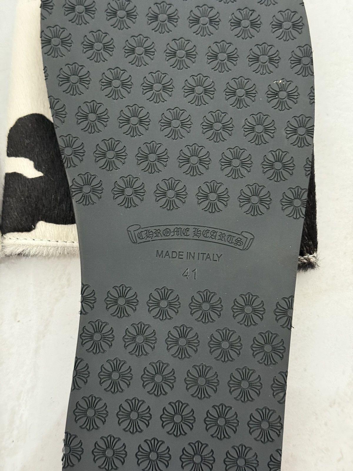 Chrome Hearts Chrome Hearts Cross Patched Pony Hair Leather Slipper Sz.41 Size US 11 / IT 41 - 8 Thumbnail