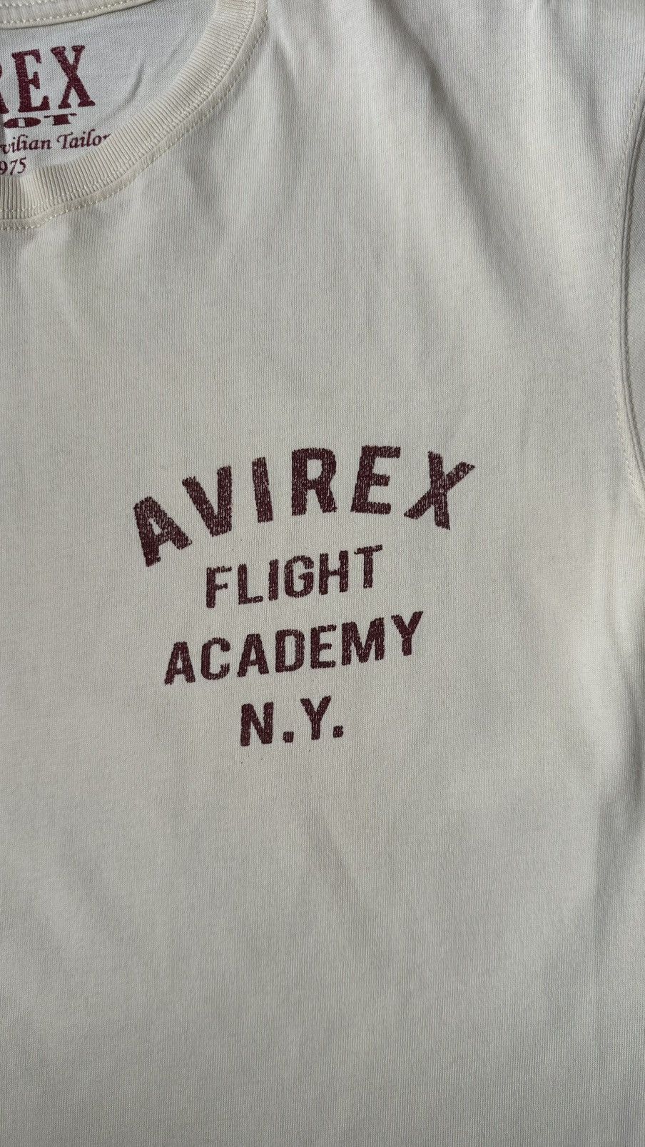 Avirex VINTAGE AVIREX FLIGHT ACADEMY DISTRESSED TEE Size US M / EU 48-50 / 2 - 3 Thumbnail