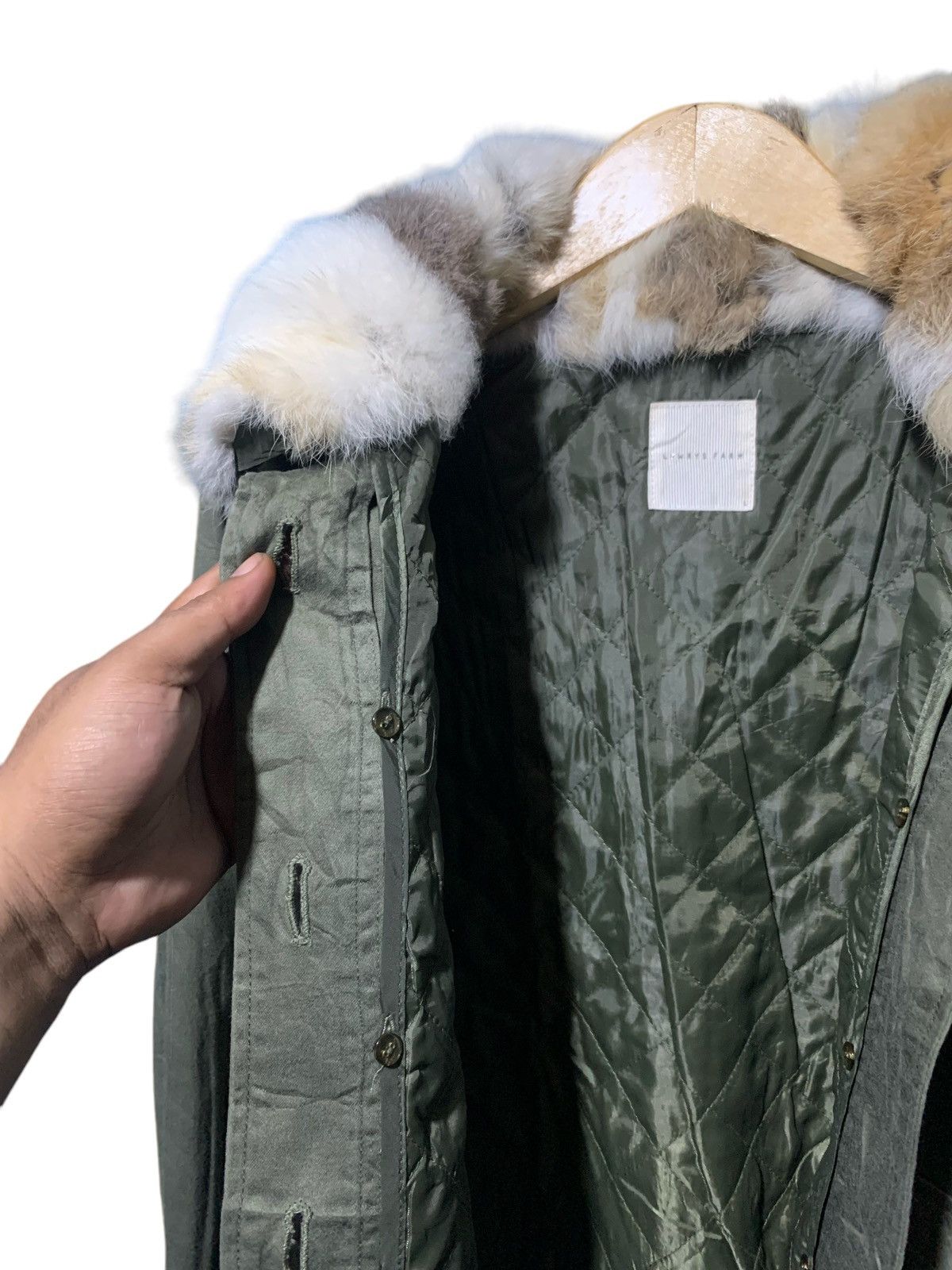 If Six Was Nine × LOWRYS FARM × Le Grande Bleu (L.G.B.) 2000s Lowrys Farm military green rabbit fur jacket Size US M / EU 48-50 / 2 - 4 Thumbnail