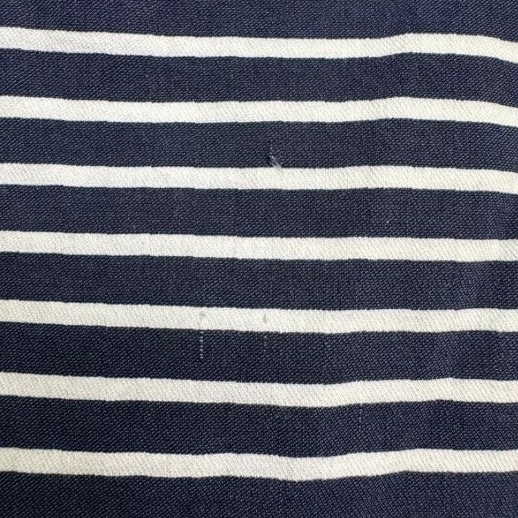 Vintage Margaret M Skirt Knee Length Pencil Womens Large Navy White Striped Work Casual Size 36" / US 14 / IT 50 - 6 Thumbnail